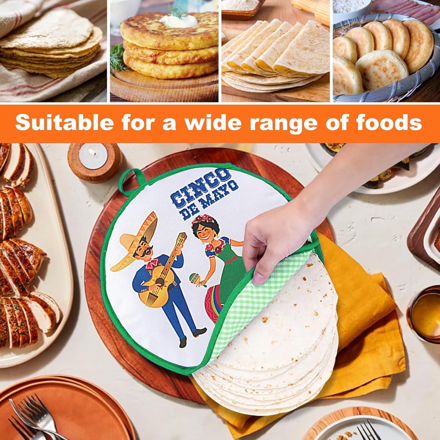 Calentador de Tortillas DKALIO 30.48 cm Aislante Microondas