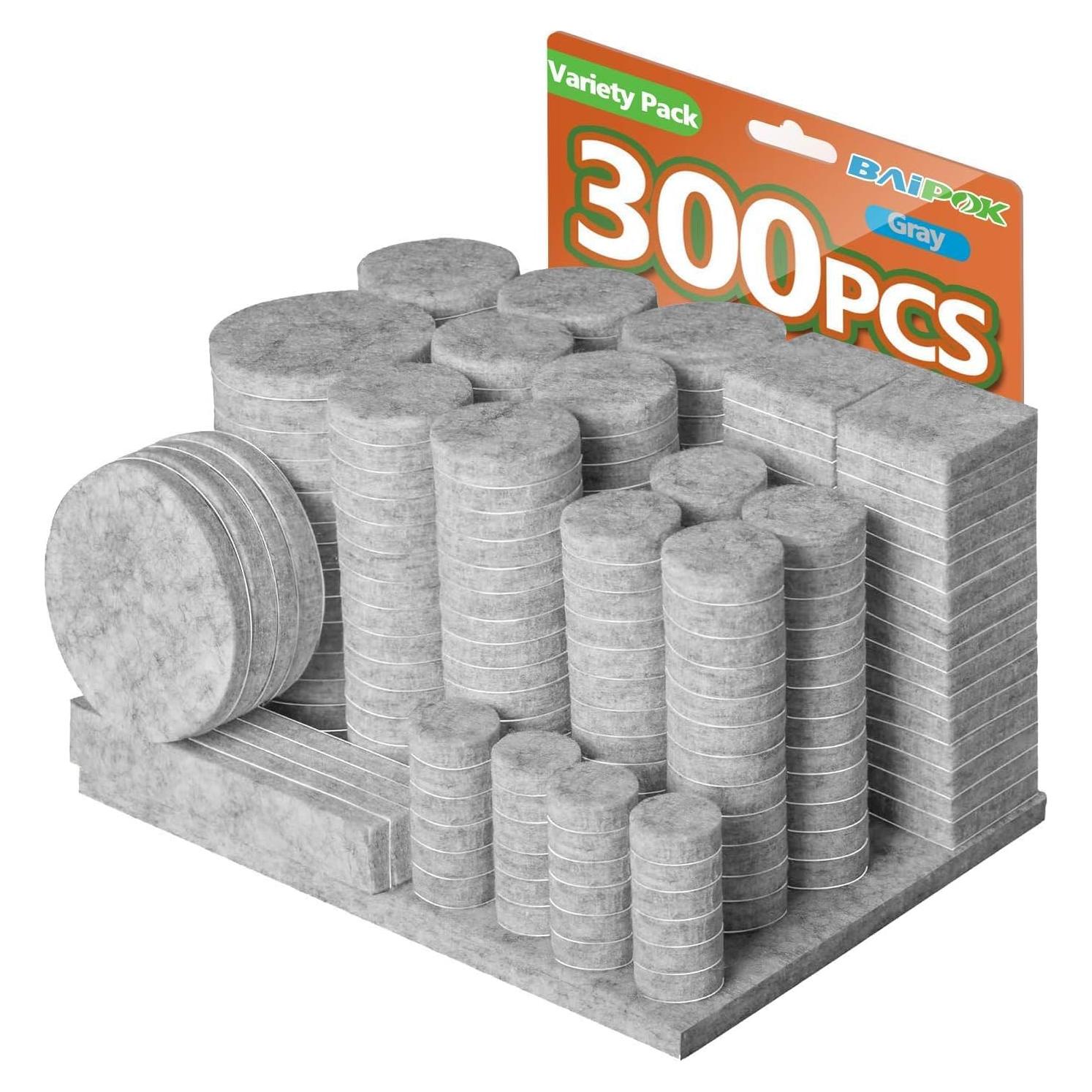 Almohadillas de Fieltro BAIPOK 300 Pcs Antirayaduras 3mm