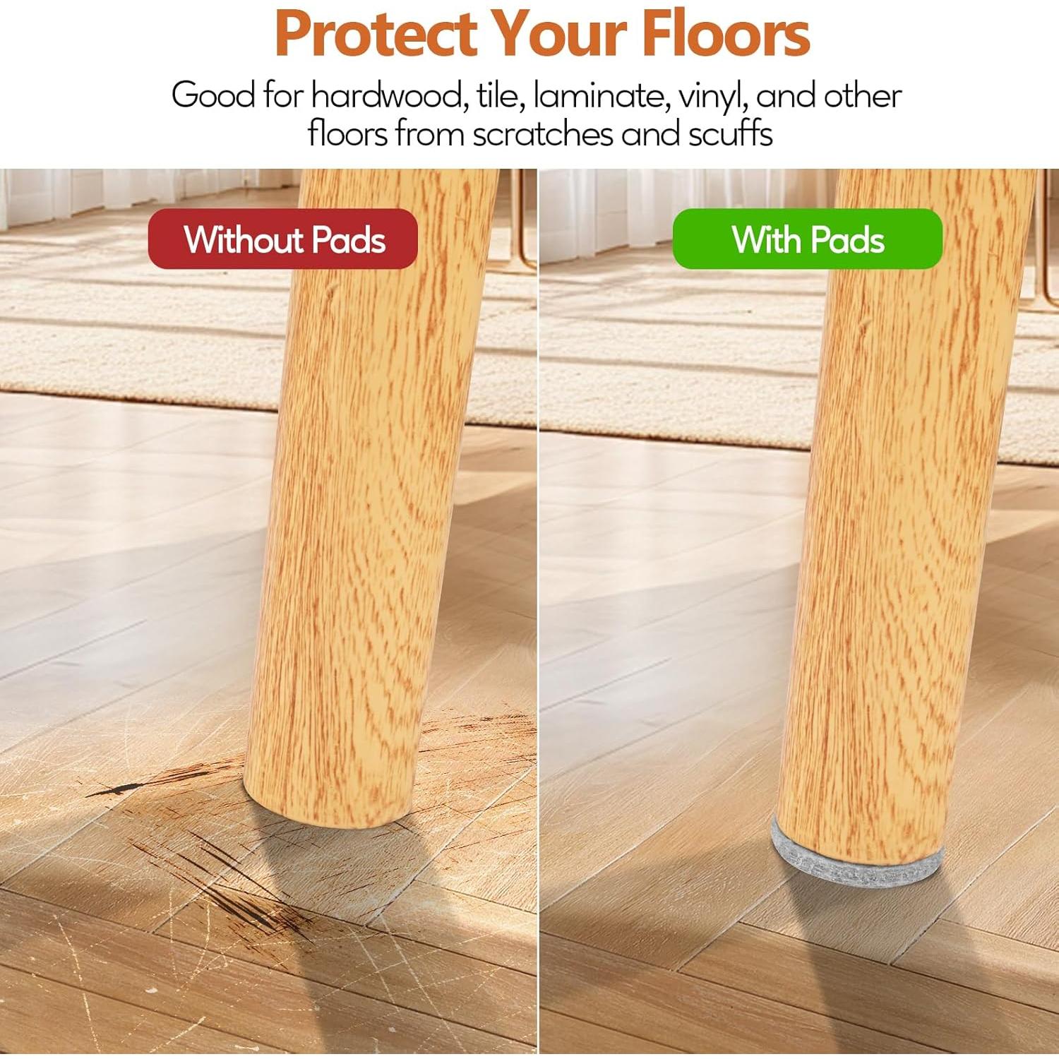 Almohadillas de Fieltro BAIPOK 300 Pcs Antirayaduras 3mm