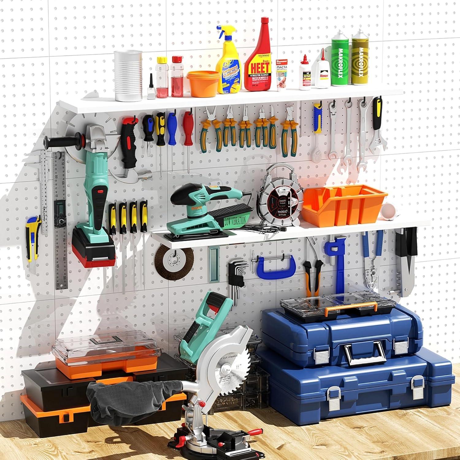 Ganchos de Plástico para Tablero Perforado Hogurity 100 Pcs