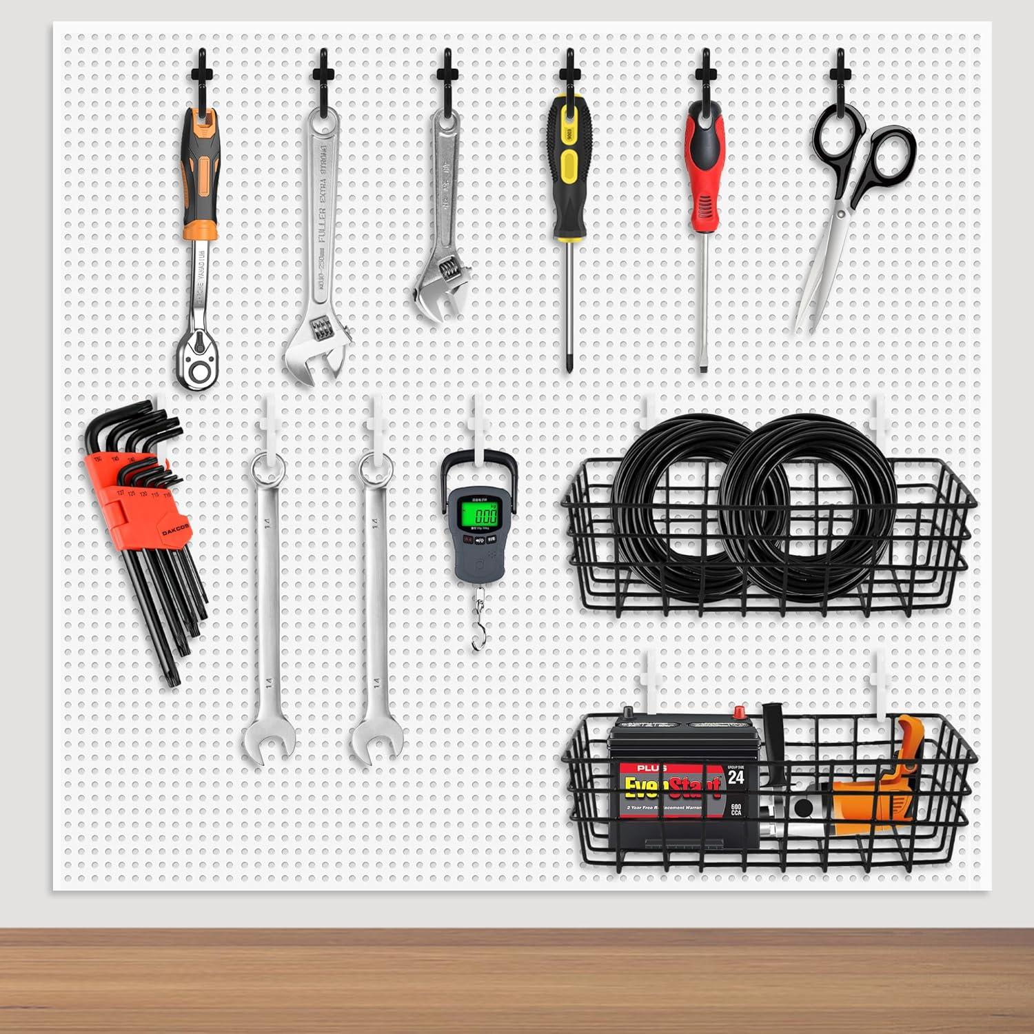 Ganchos de Plástico para Tablero Perforado Hogurity 100 Pcs