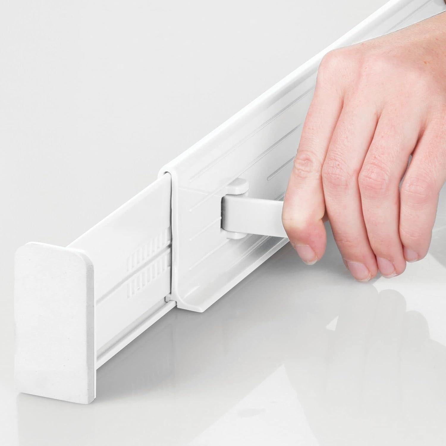 Divisor Expandible para Cajones mDesign - Paquete de 4, Blanco