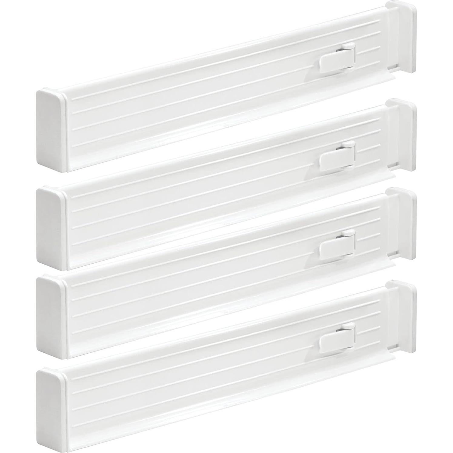 Divisor Expandible para Cajones mDesign - Paquete de 4, Blanco