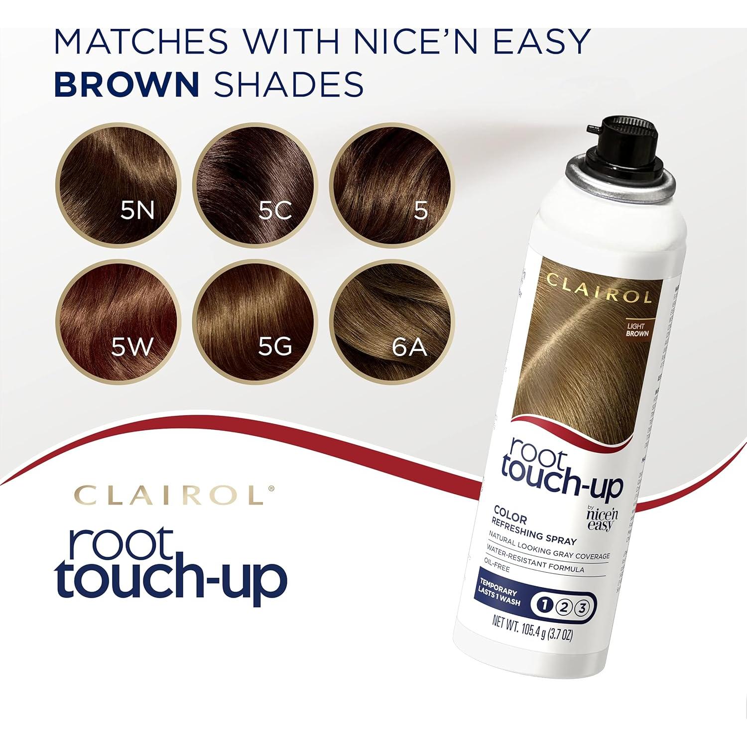 Spray Temporal Clairol Raíz Toque Rápido Marrón Claro 163g