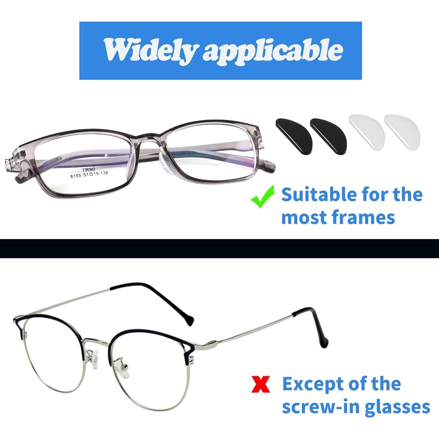 20 Pares Almohadillas de Silicona para Nariz de Gafas LVVFIT