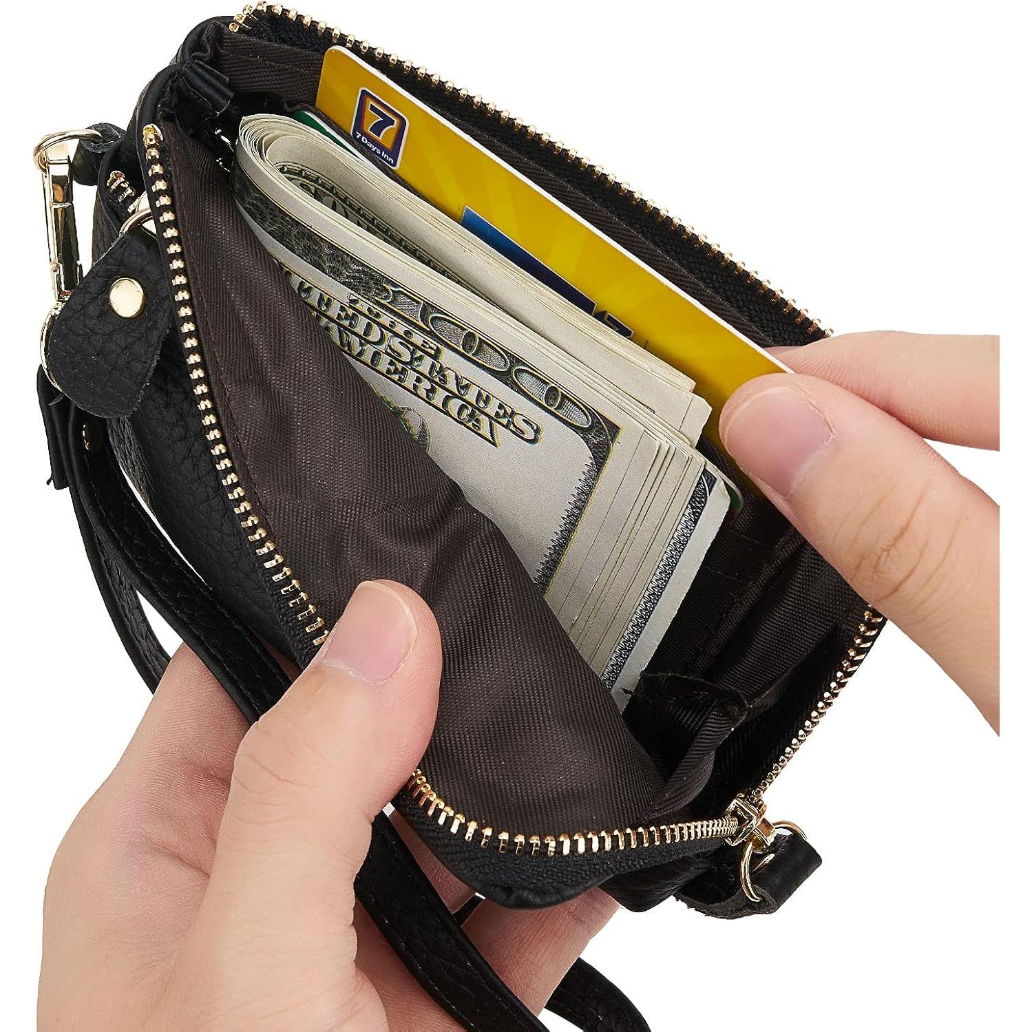 Billetera de Monedas de Cuero ZOOEASS para Mujeres - Negro