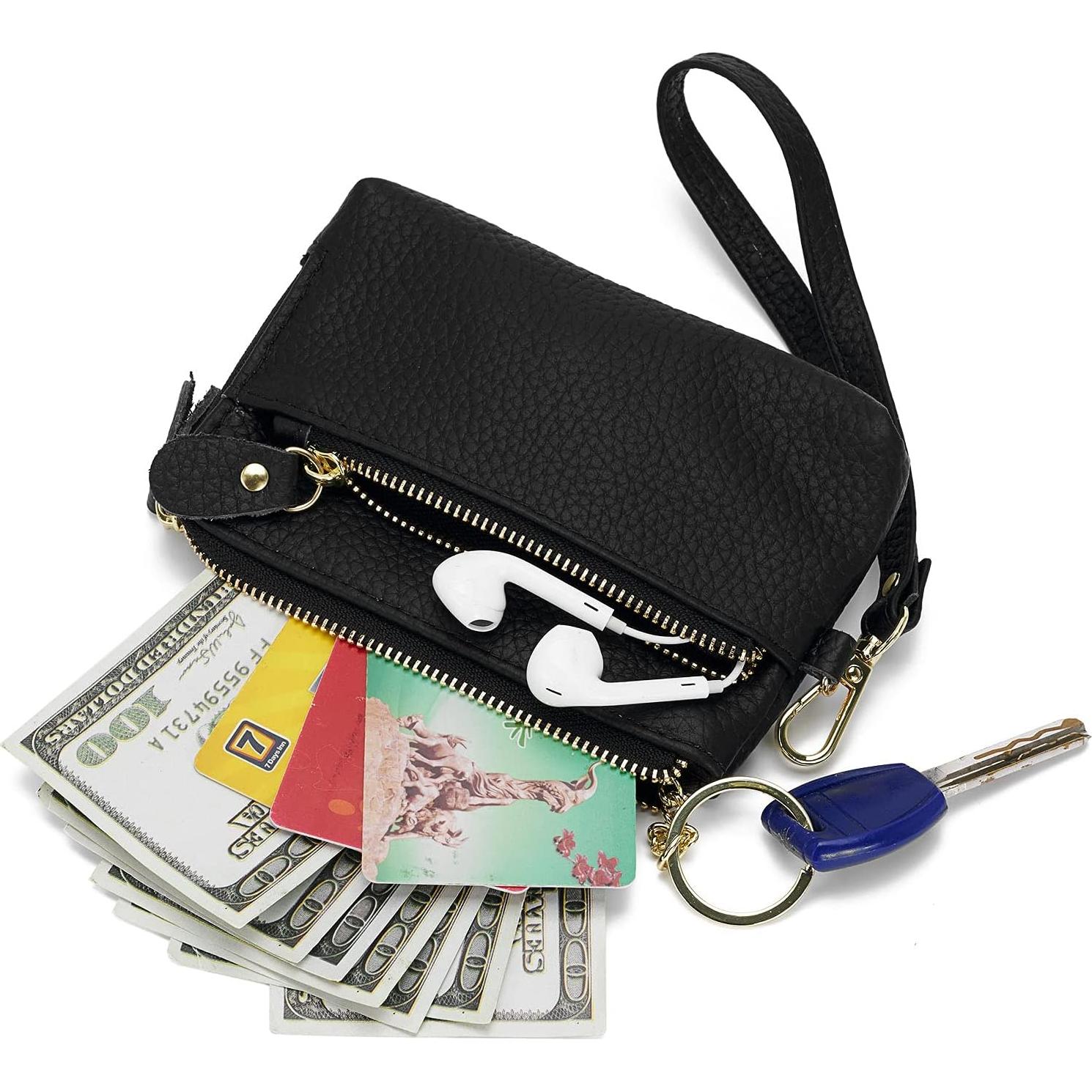 Billetera de Monedas de Cuero ZOOEASS para Mujeres - Negro