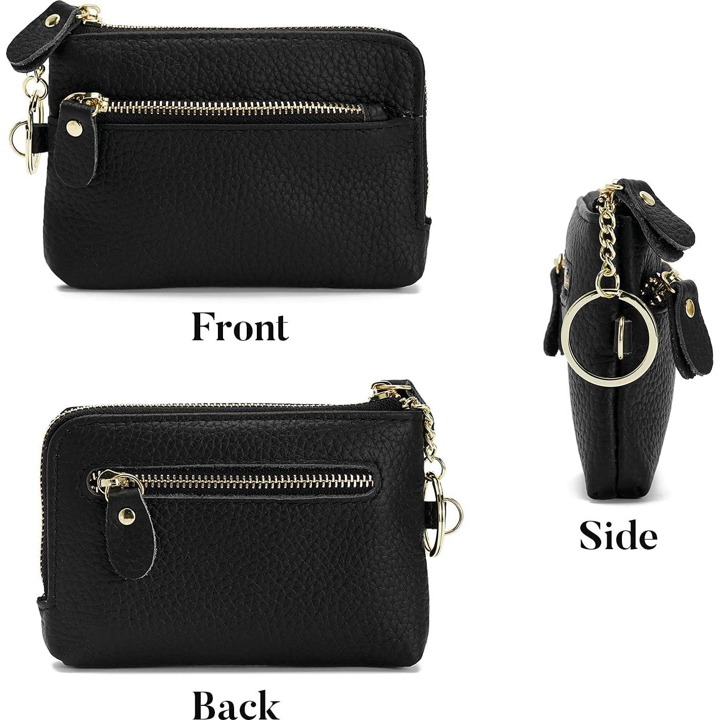 Billetera de Monedas de Cuero ZOOEASS para Mujeres - Negro