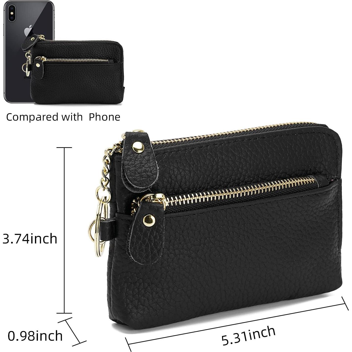 Billetera de Monedas de Cuero ZOOEASS para Mujeres - Negro