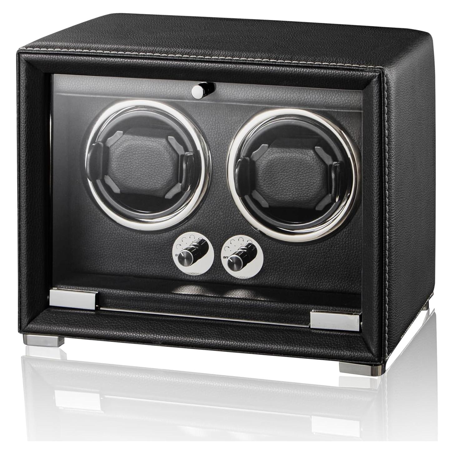 Enrollador de Relojes Automáticos KOHUDIS para 2-9 Relojes en Cuero