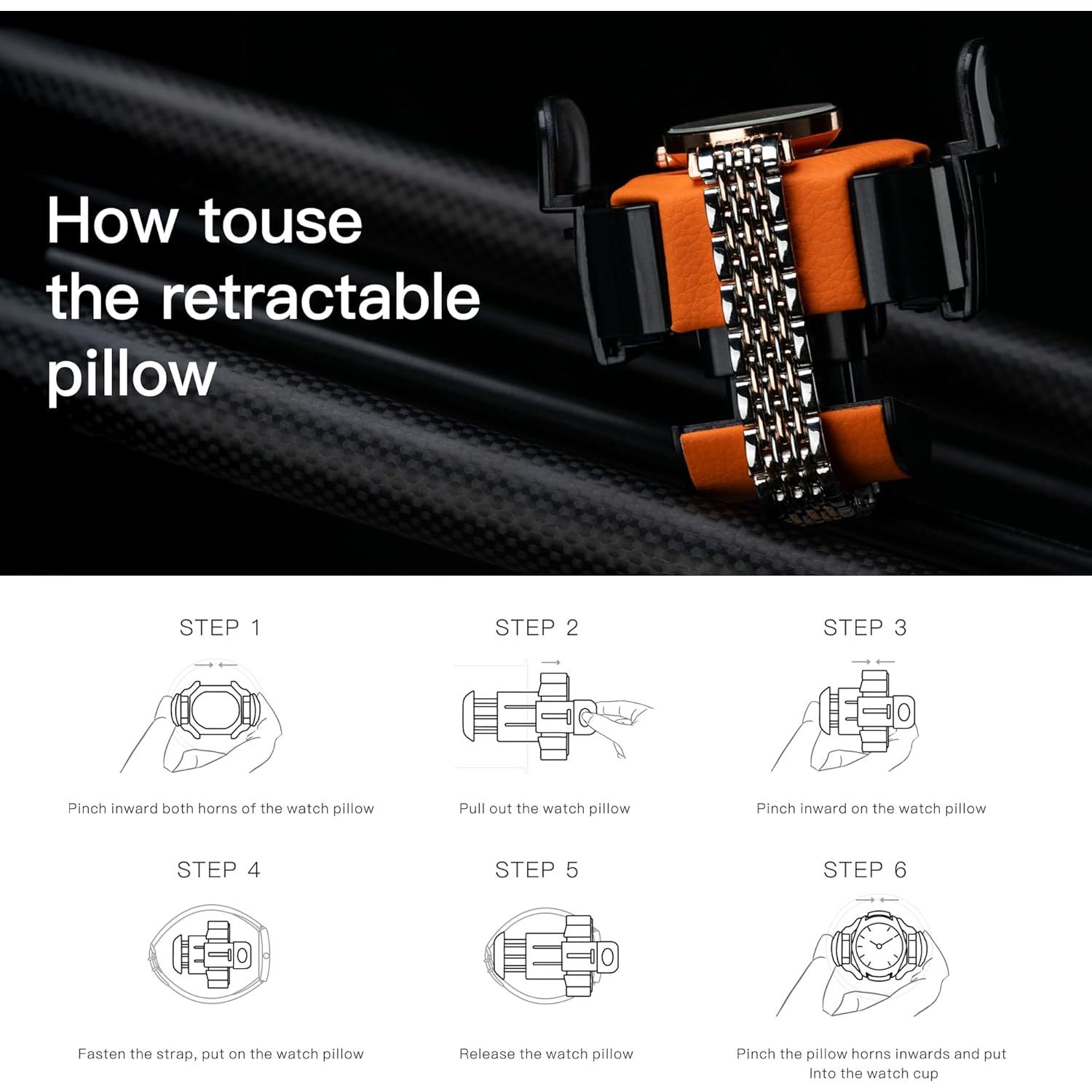 Enrollador de Relojes Automáticos KOHUDIS para 2-9 Relojes en Cuero