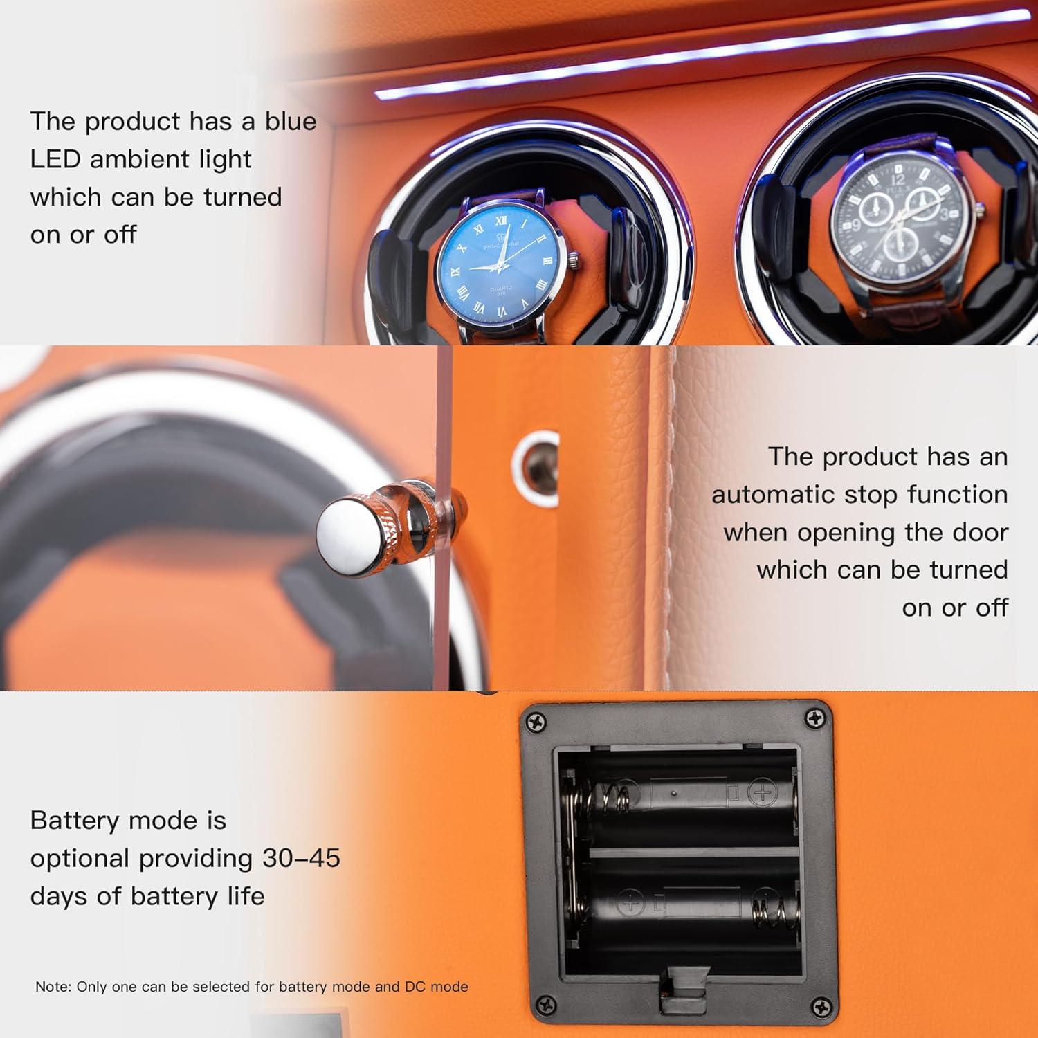 Enrollador de Relojes Automáticos KOHUDIS para 2-9 Relojes