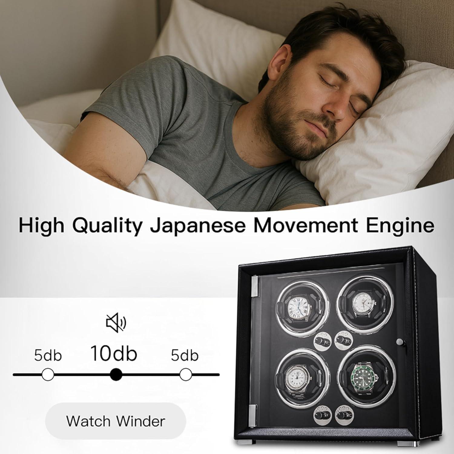 Enrollador de Relojes Automáticos KOHUDIS para 2-9 Relojes