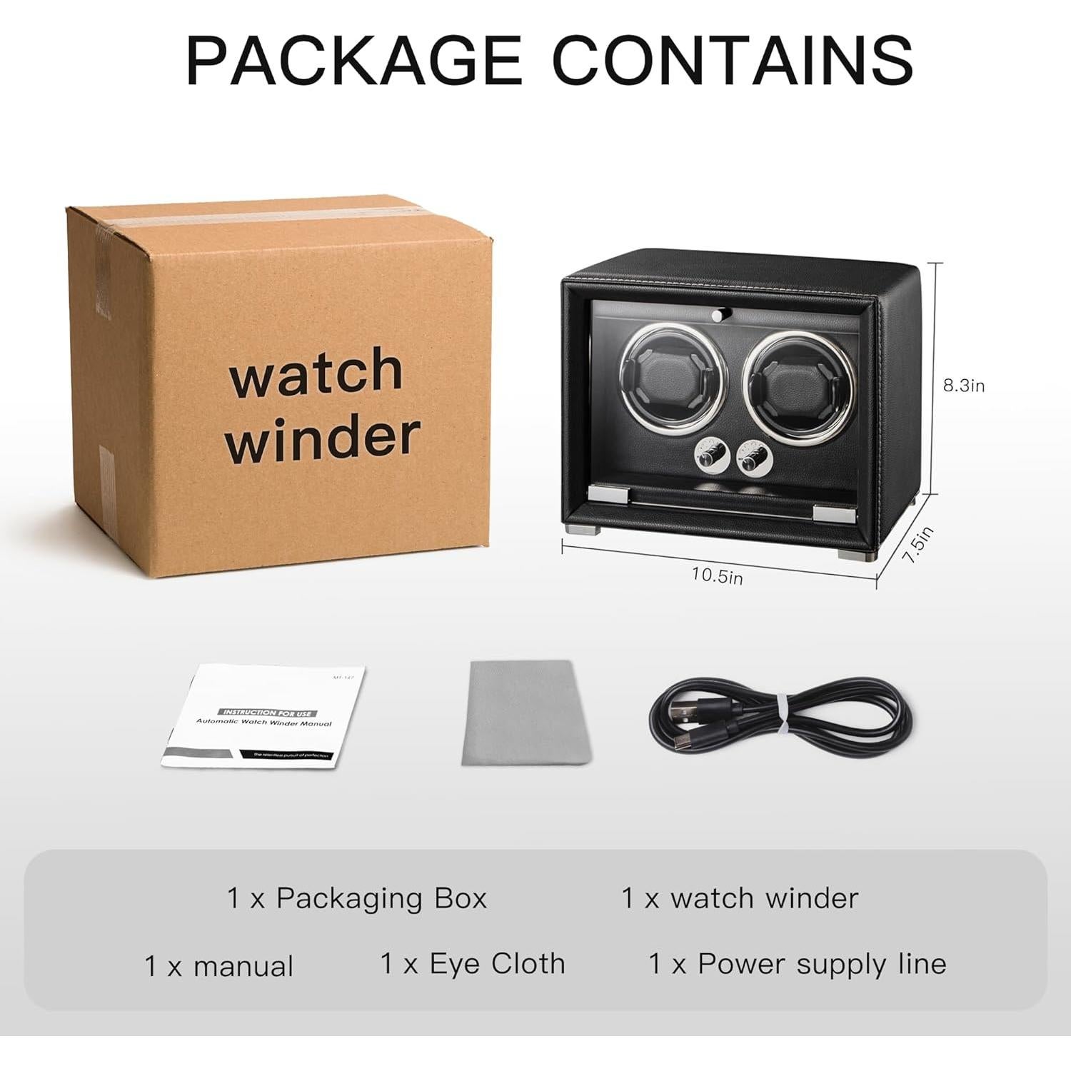 Enrollador de Relojes Automáticos KOHUDIS para 2-9 Relojes