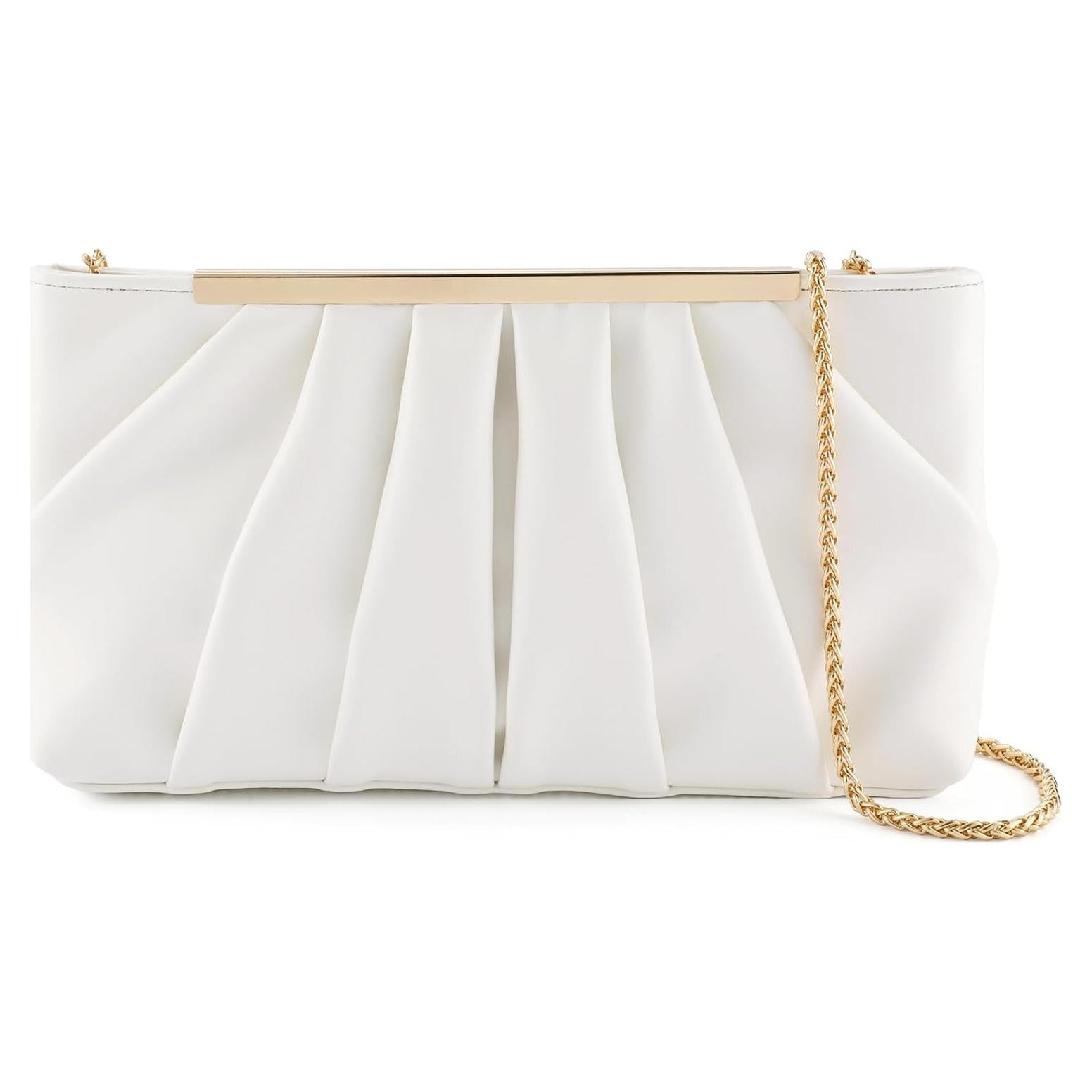 Bolso Clutch Elegante de Cuero PU para Mujeres - Beige