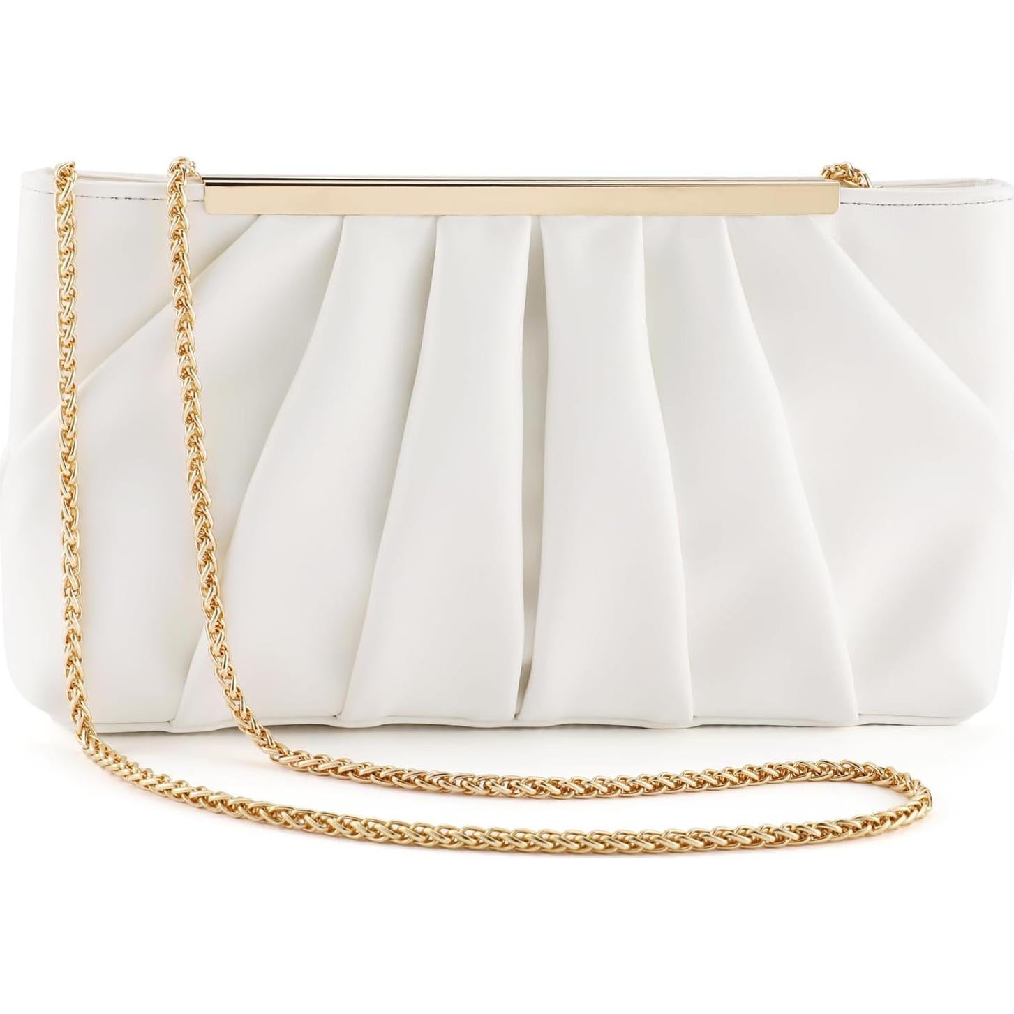 Bolso Clutch Elegante de Cuero PU para Mujeres - Beige