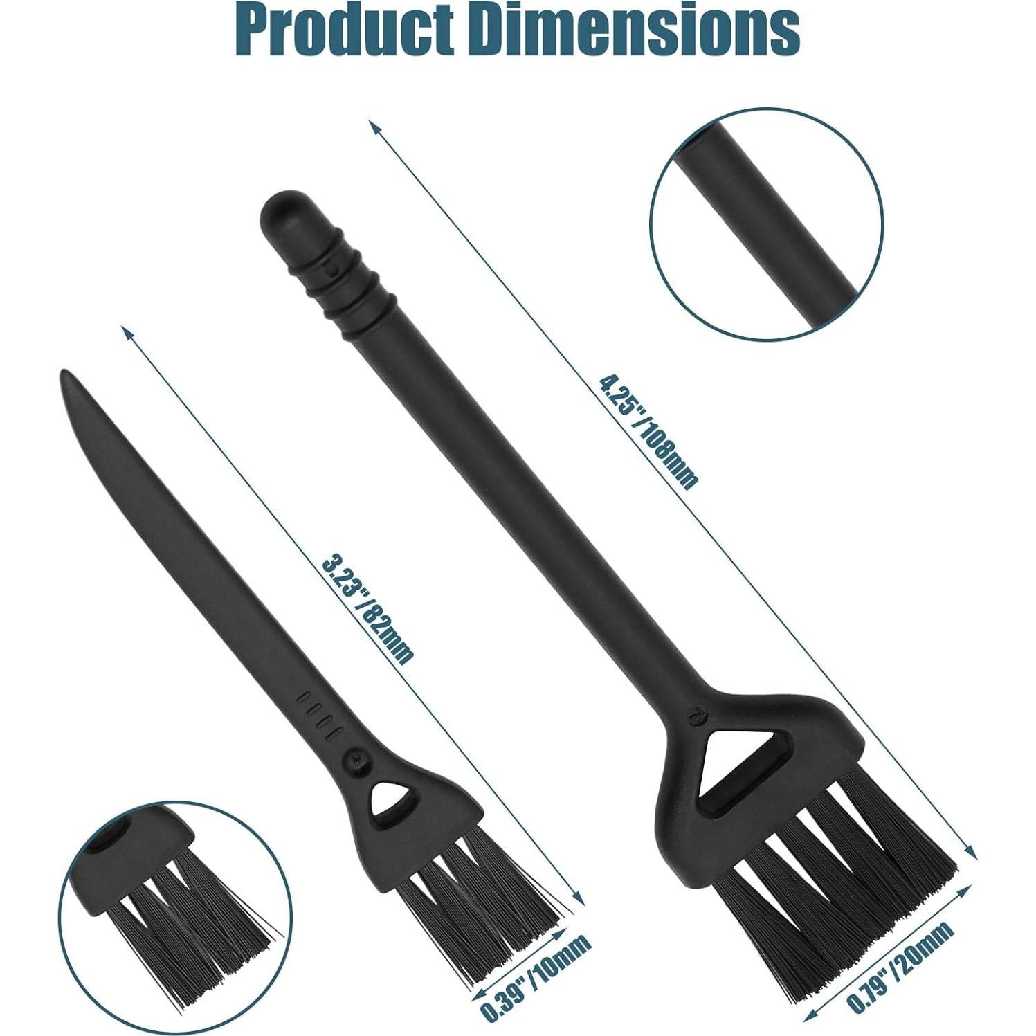 Keyboard Cleaning Brush, 6 Pcs Plastic Handle Nylon Anti Static Brush Kit Fit for Computer Keyboard, Laptop, Phone, Car Interior Detailing Cleaning Tools