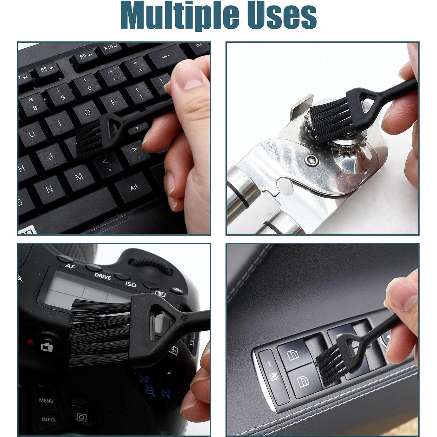 Keyboard Cleaning Brush, 6 Pcs Plastic Handle Nylon Anti Static Brush Kit Fit for Computer Keyboard, Laptop, Phone, Car Interior Detailing Cleaning Tools