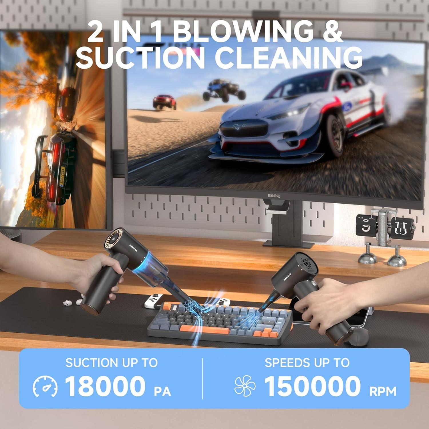 Soplador de Aire Comprimido Reikiya HV-C11 Inalámbrico 18000Pa