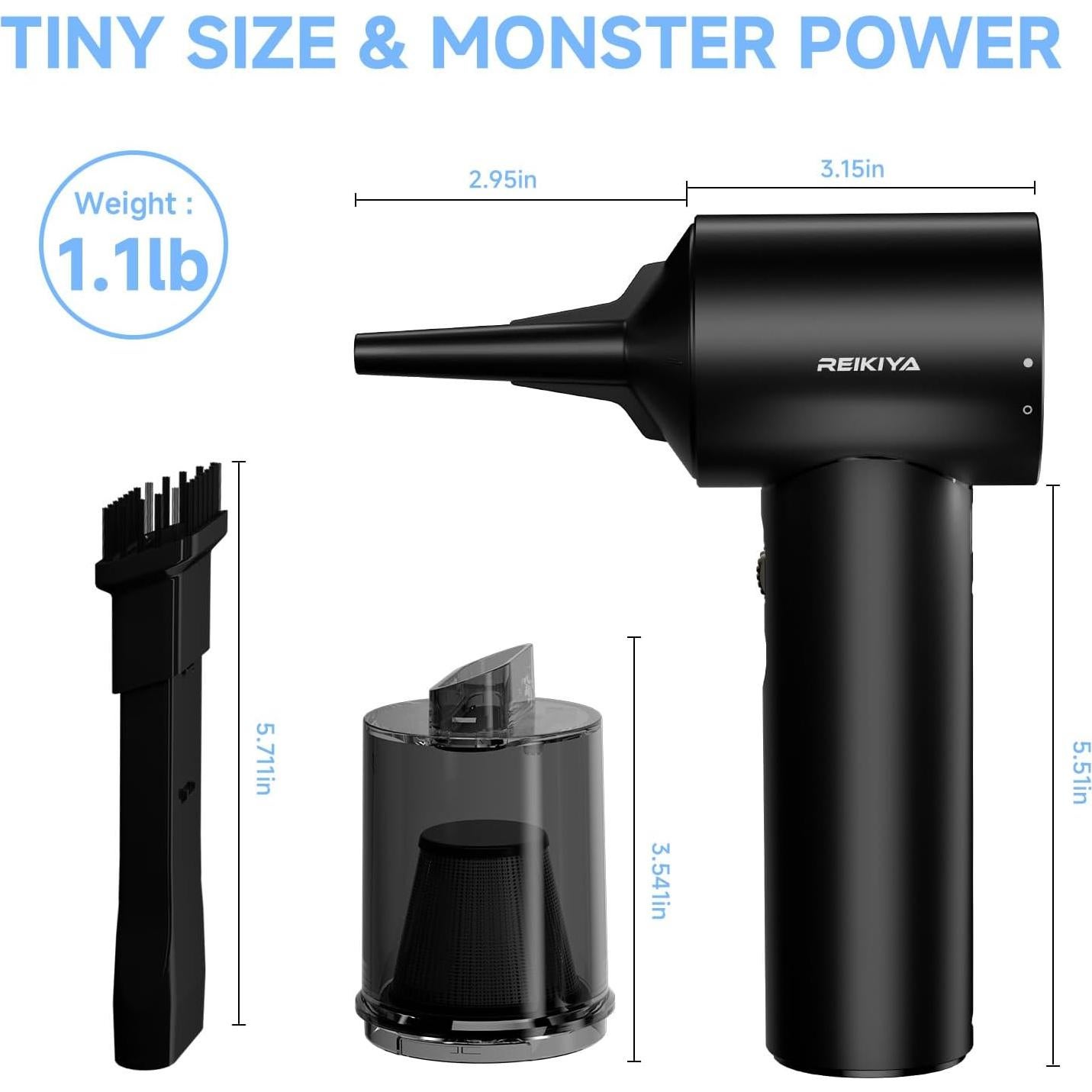 Soplador de Aire Comprimido Reikiya HV-C11 Inalámbrico 18000Pa