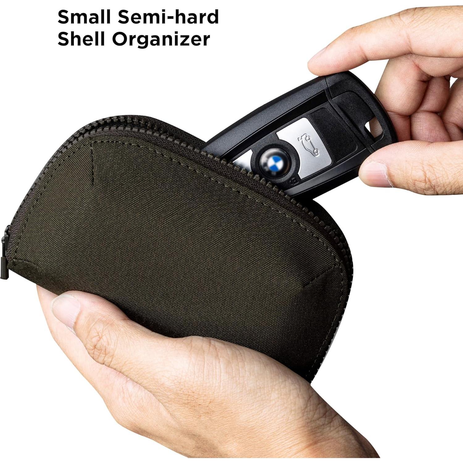 Cartera Compacta Axoflux Verde Militar - Estuche para Tarjetas y Llaves