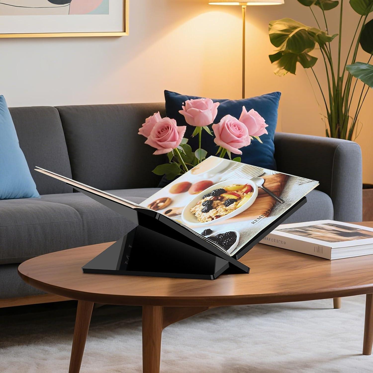 Soporte de Libros Acrílico UikJOY Grande Negro 32x24x14.5cm