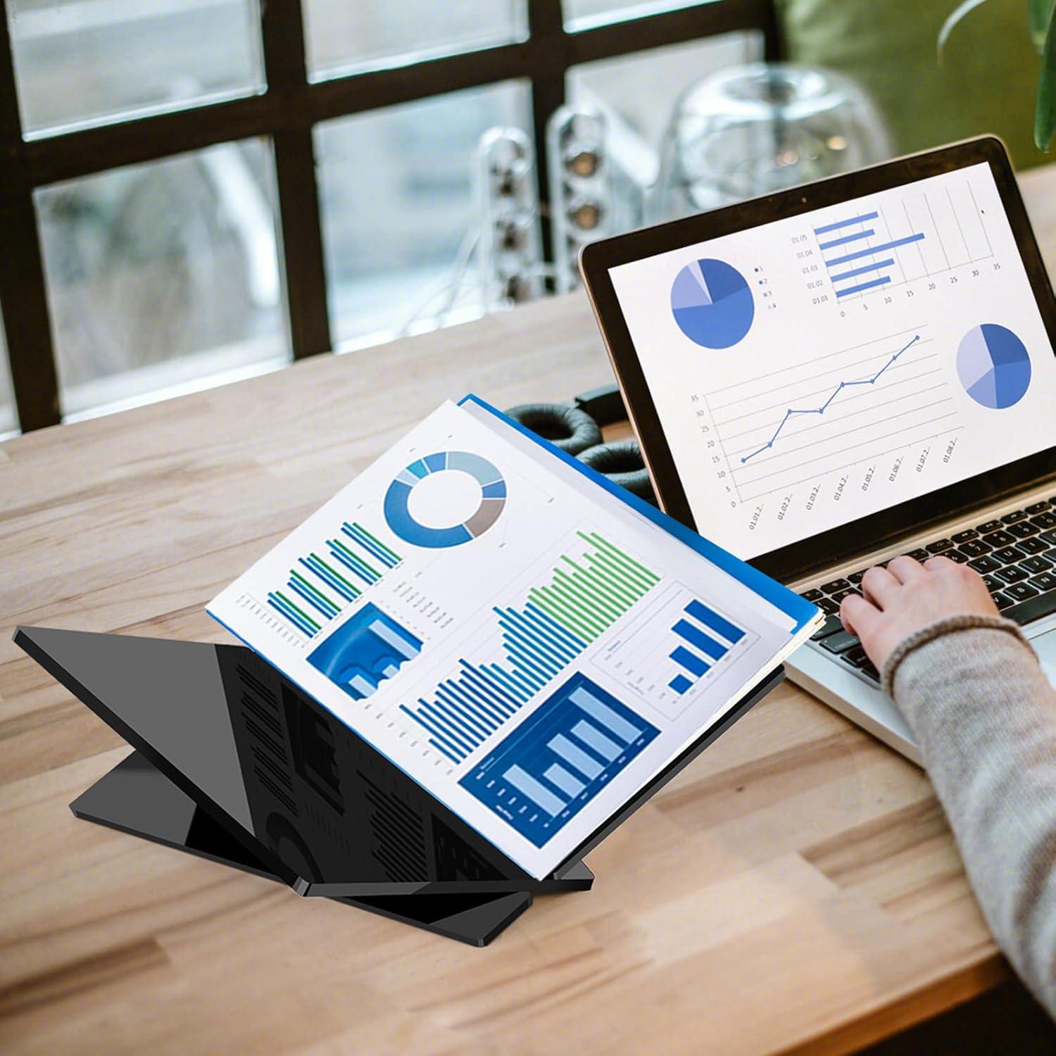 Soporte de Libros Acrílico UikJOY Grande Negro 32x24x14.5cm