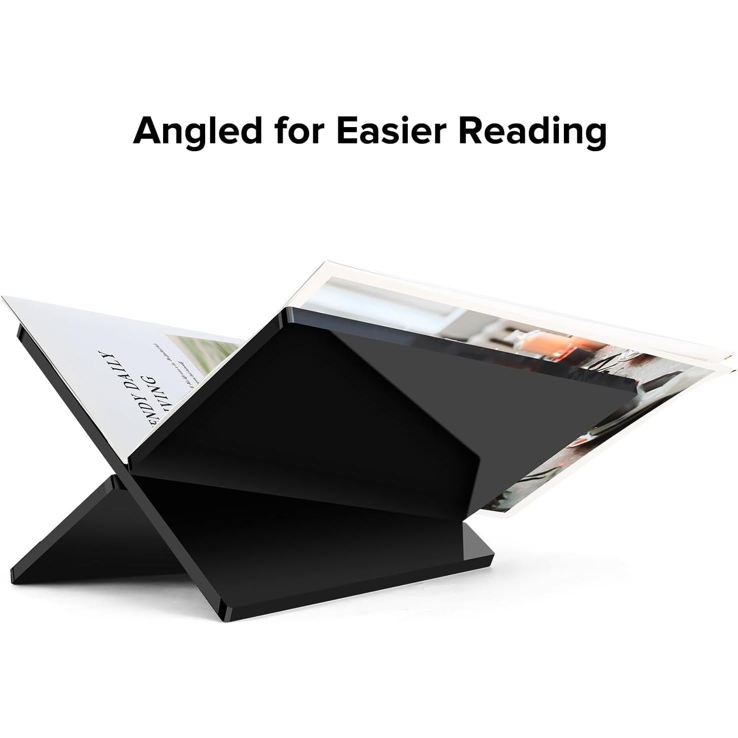 Soporte de Libros Acrílico UikJOY Grande Negro 32x24x14.5cm