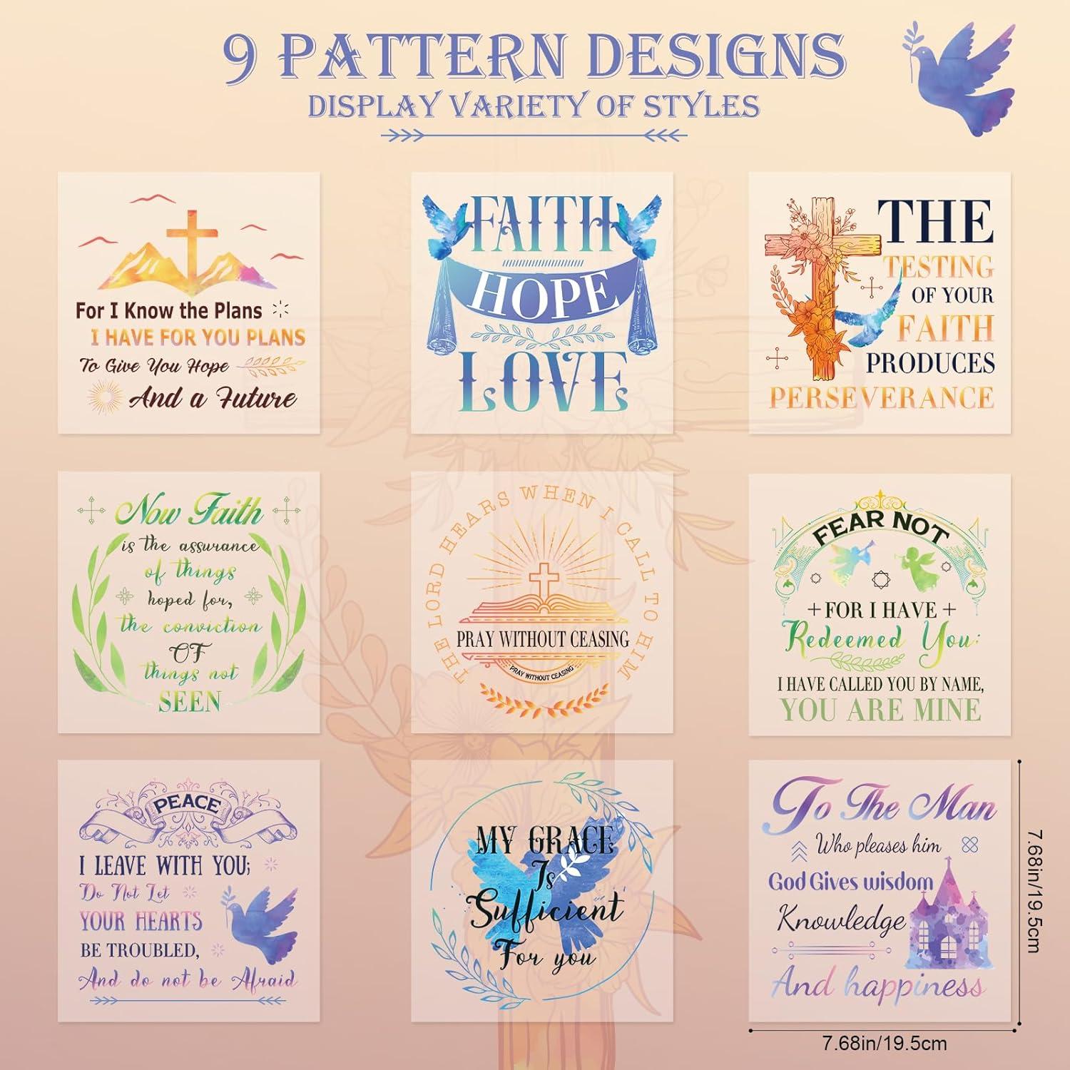 Transferencias de Hierro Cristianas Faluegg - 9 Piezas Bíblicas