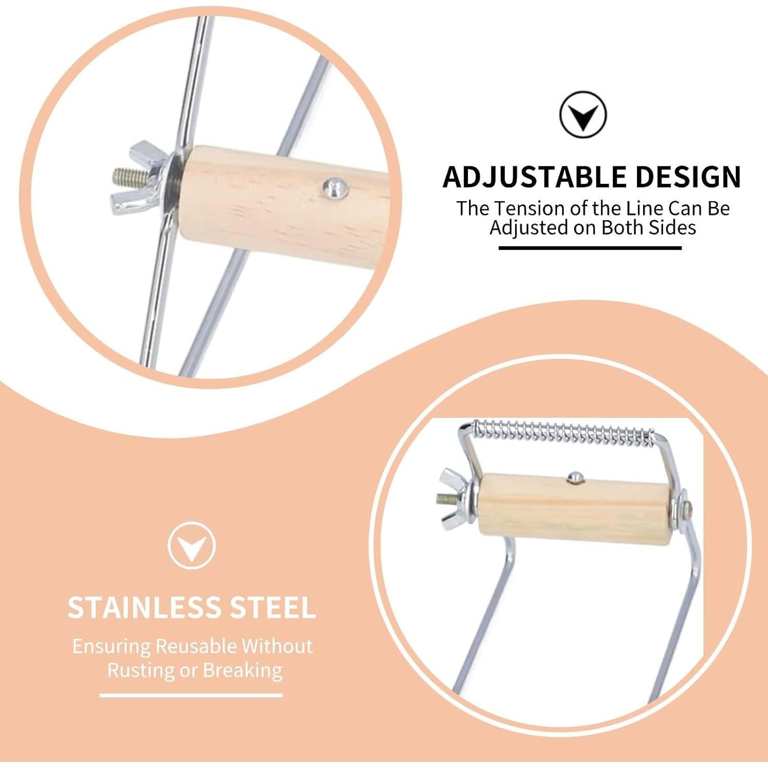 Telar de Cuentas Ajustable Acero Inoxidable 29.5x6.8cm DIY