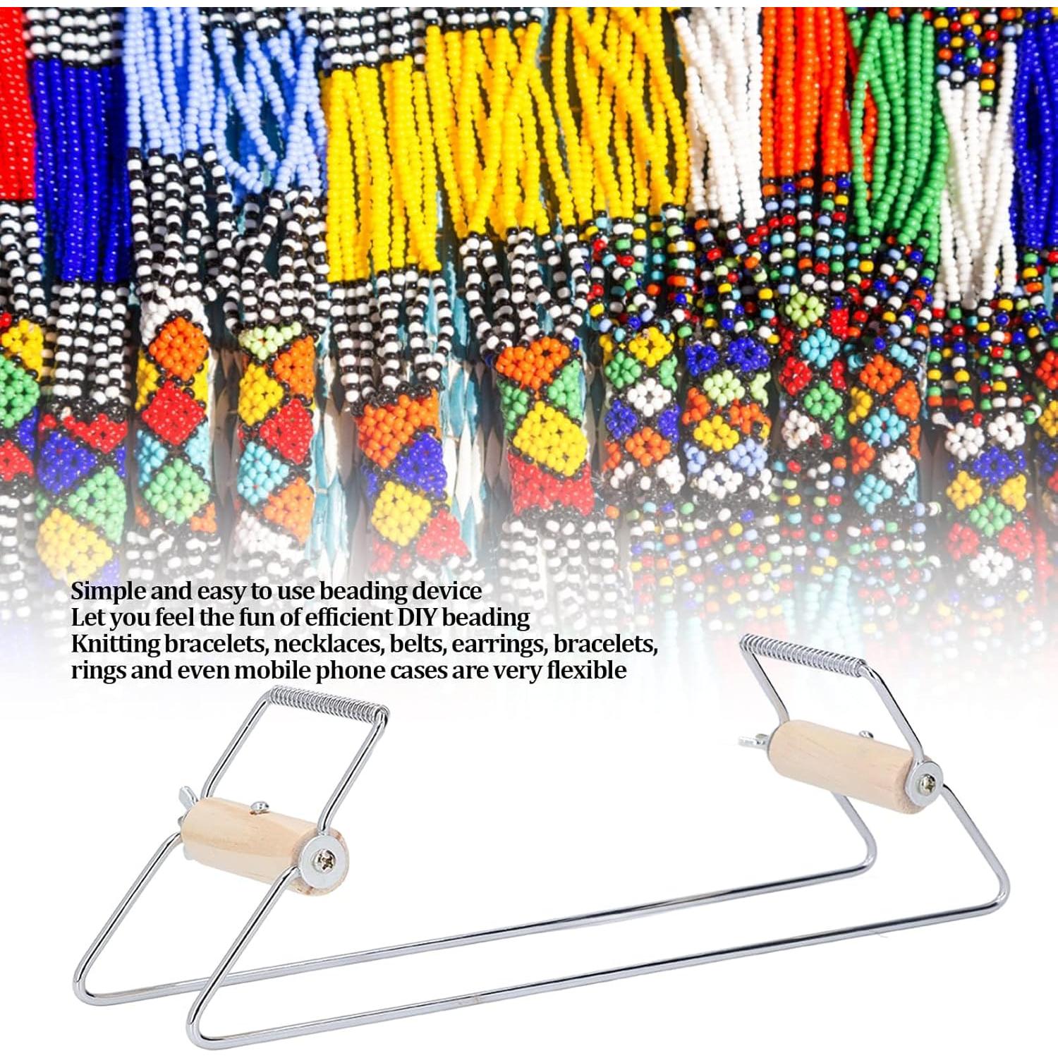 Telar de Cuentas Ajustable Acero Inoxidable 29.5x6.8cm DIY