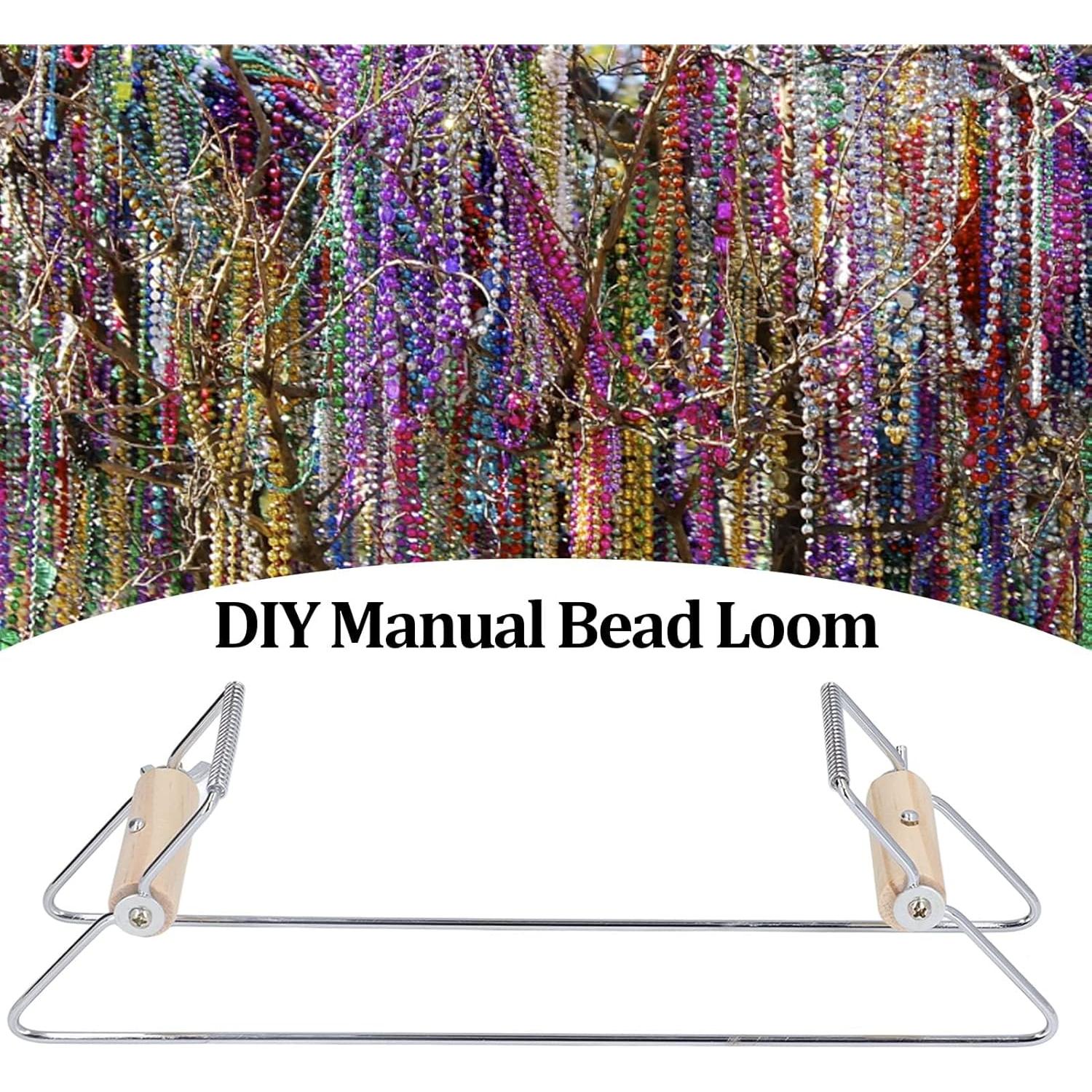 Telar de Cuentas Ajustable Acero Inoxidable 29.5x6.8cm DIY