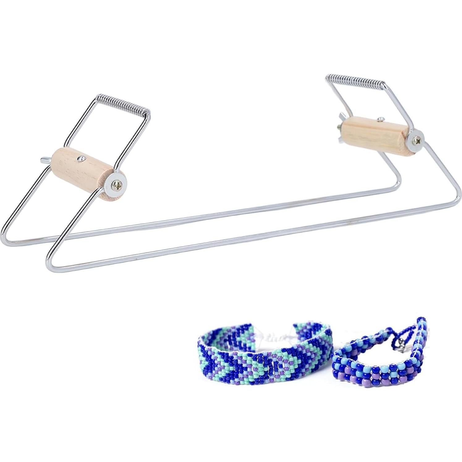 Telar de Cuentas Ajustable Acero Inoxidable 29.5x6.8cm DIY