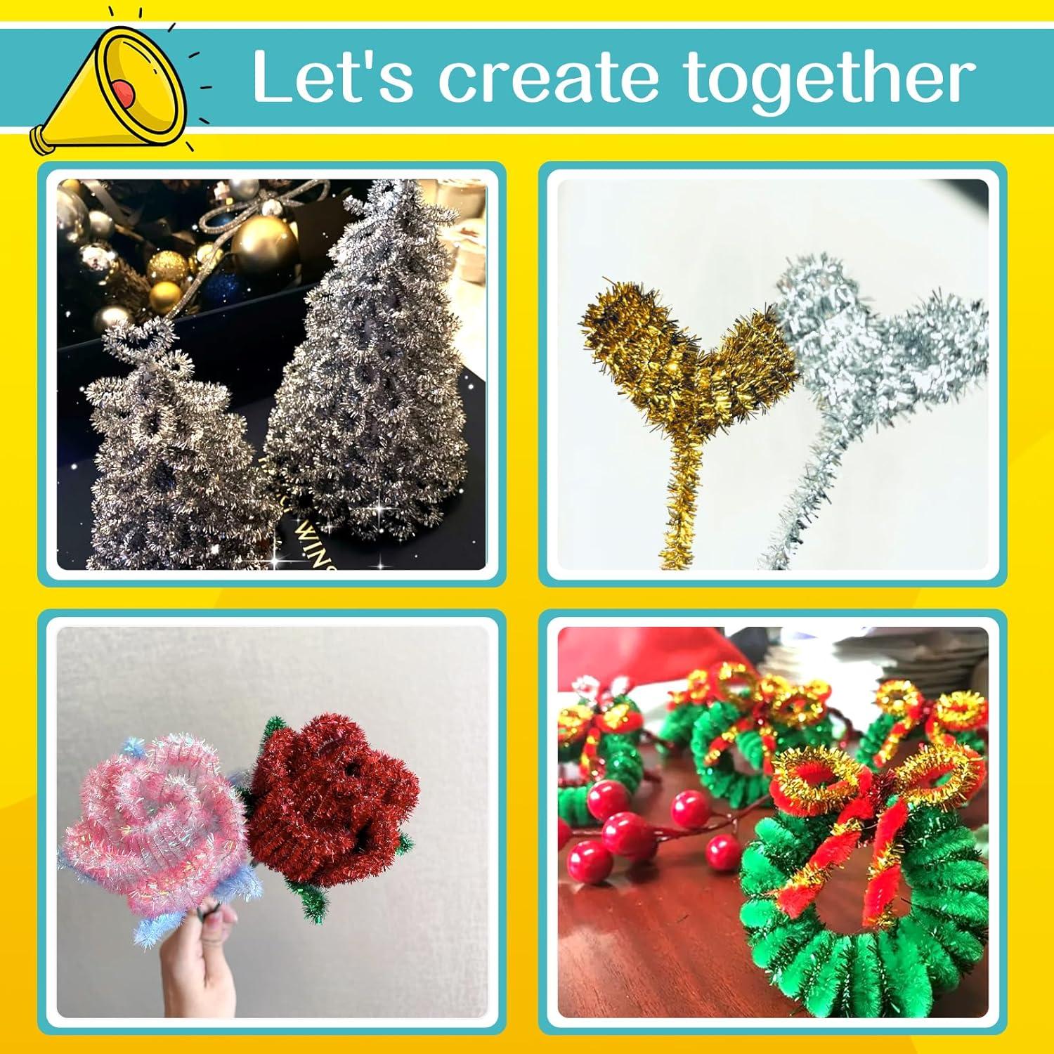 100 Limpiapipas Dorado Brillante Zlulary para Manualidades DIY