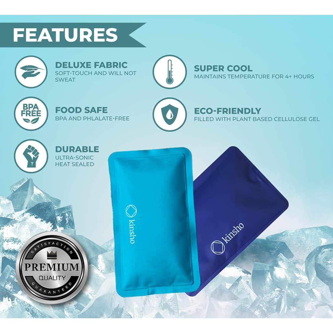 Paquete de Hielo Reutilizable kinsho para Almuerzo 10.9x19cm