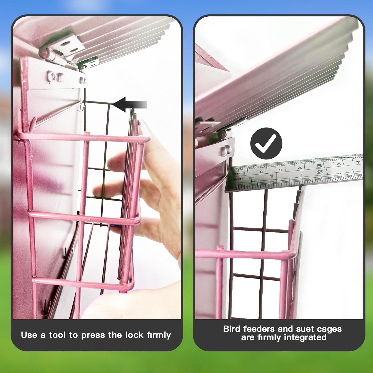 Comedero para Aves FlowaFoli Rosa 4 lbs Impermeable 2 en 1