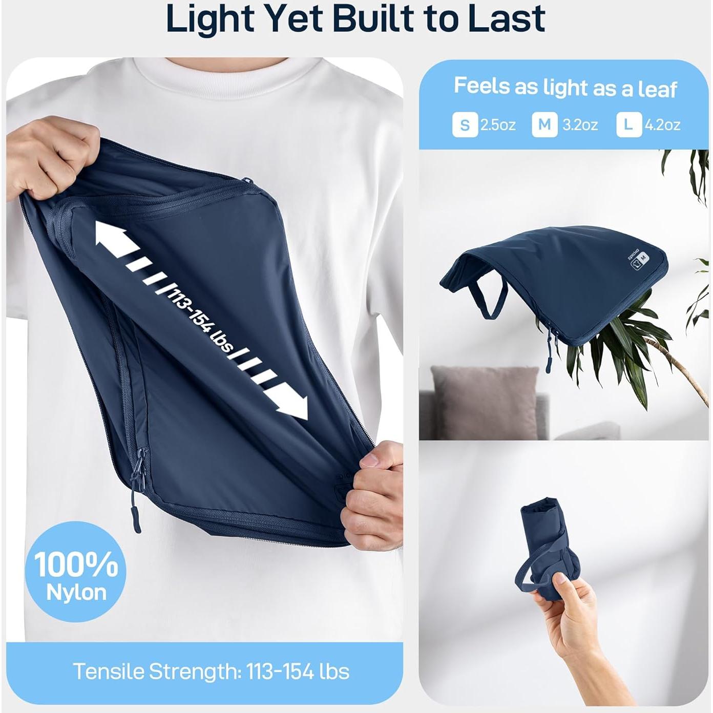 Set de 5 Cubos de Compresión EPICKA - Organizador de Viaje Resistente al Agua