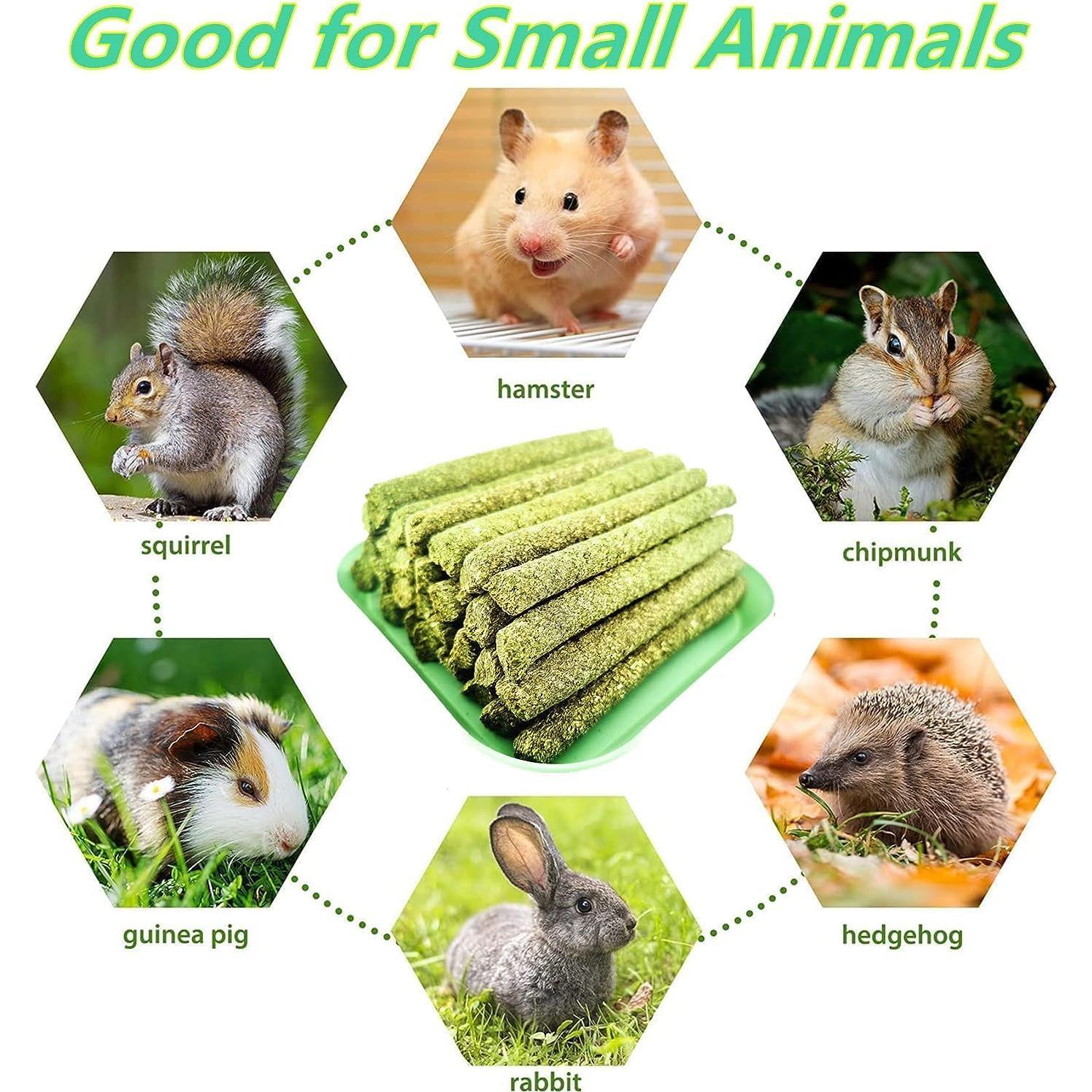 Juguetes para Conejos y Roedores GREMBEB - 20 Piezas Heno Timothy