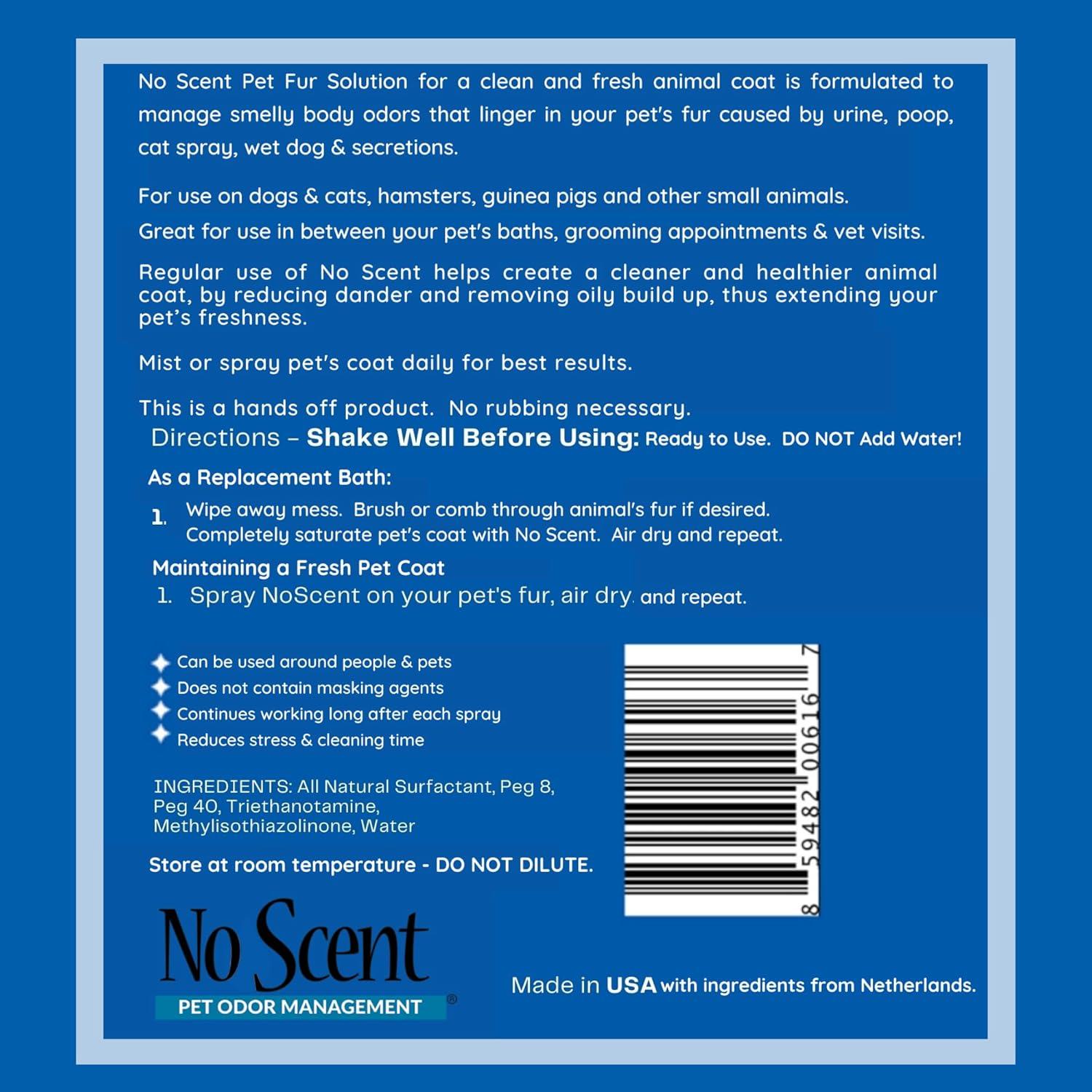 Limpiador Probiotico Sin Olor para Mascotas No Scent 59 mL