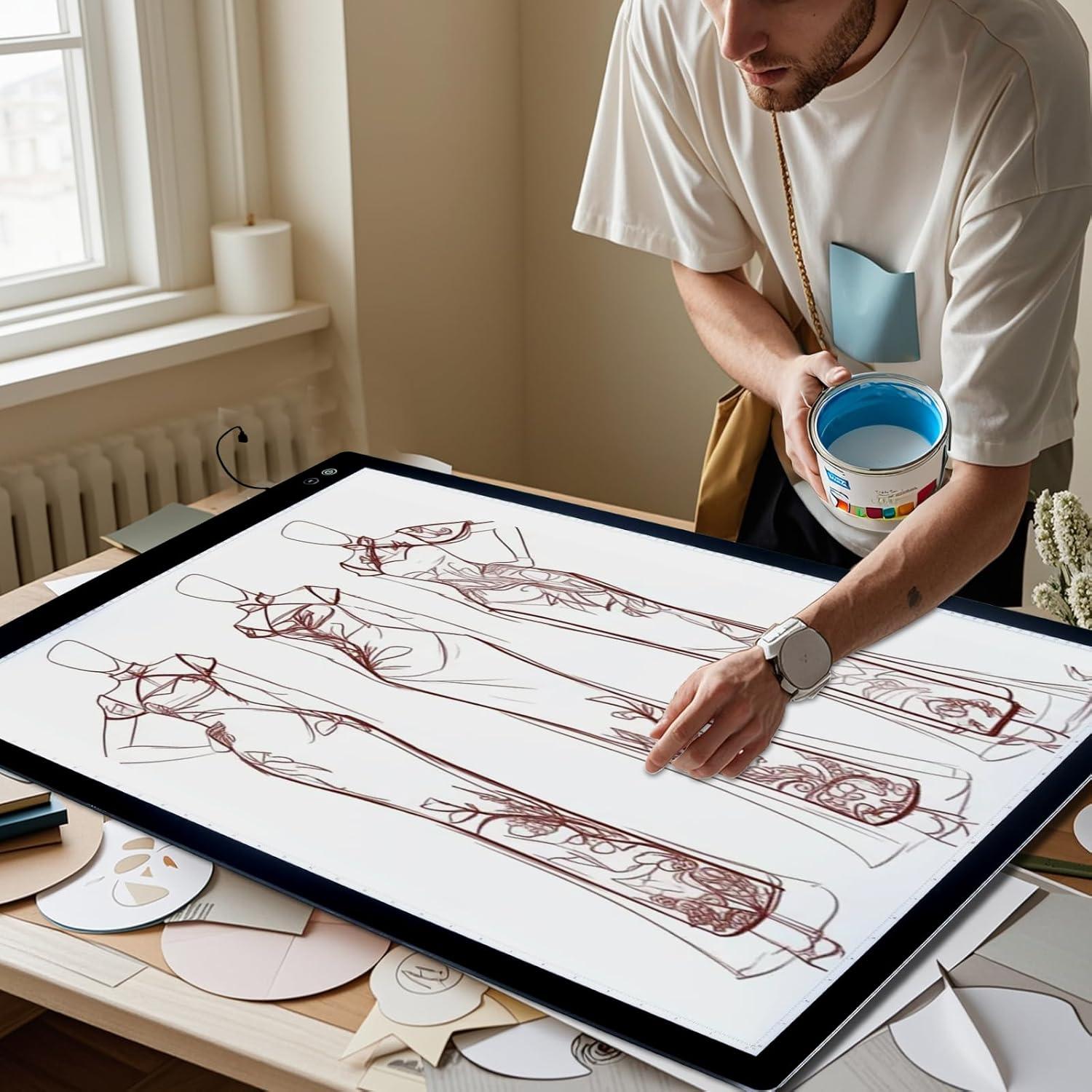 Caja de Luz LED Recargable KOBAIBAN A1 90x60 cm para Dibujo