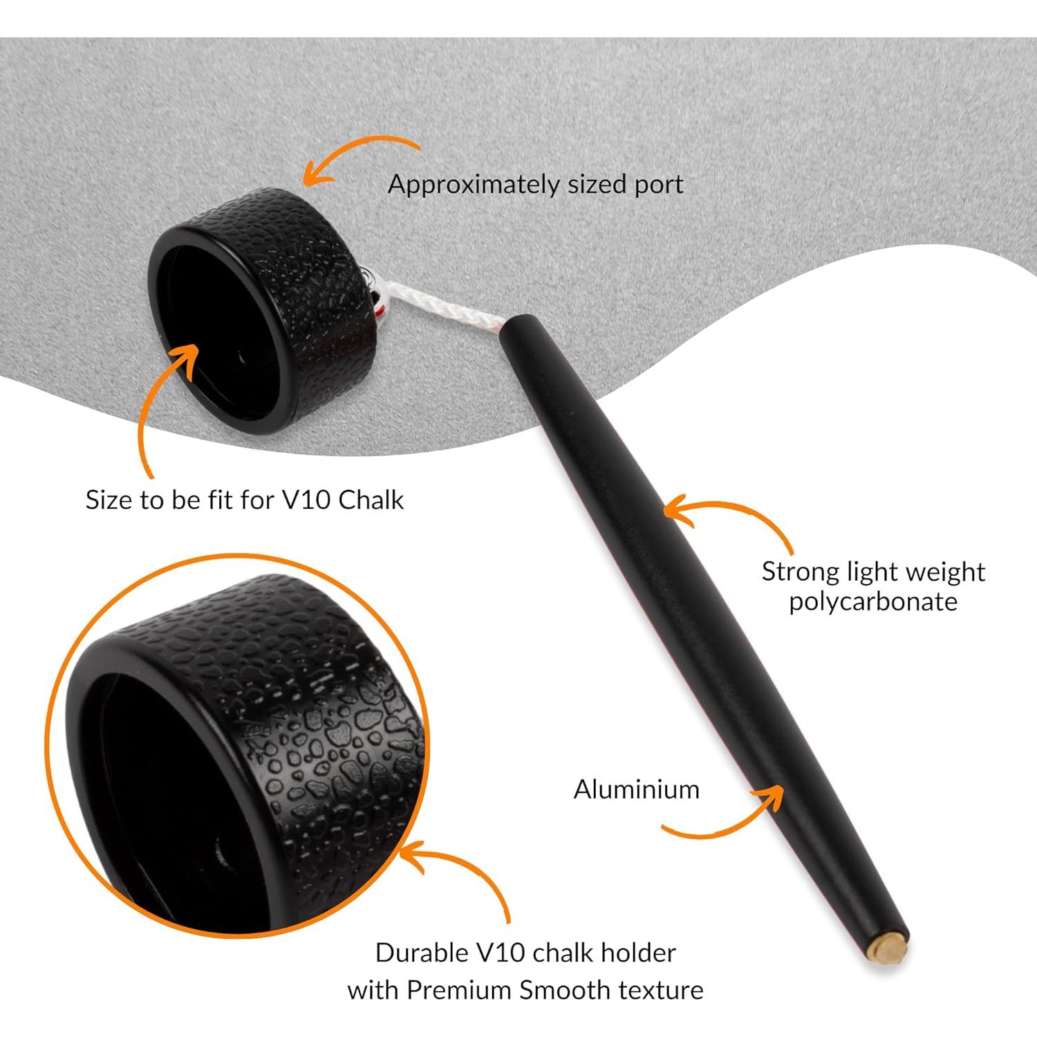 Soporte de Tiza de Aluminio Cru5h para Billar - Negro