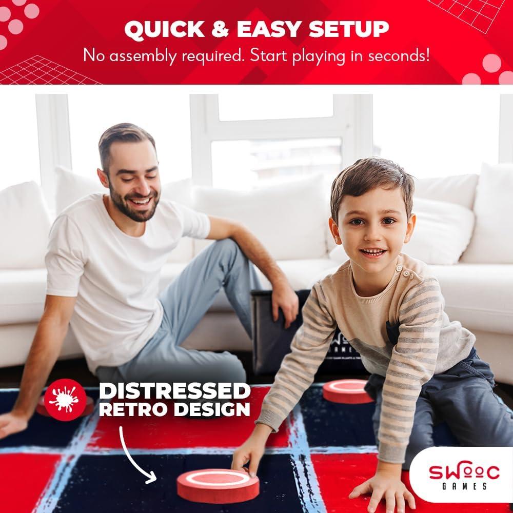 Juego de Damas Gigantes Swooc 2 en 1 con Alfombra 120x120cm