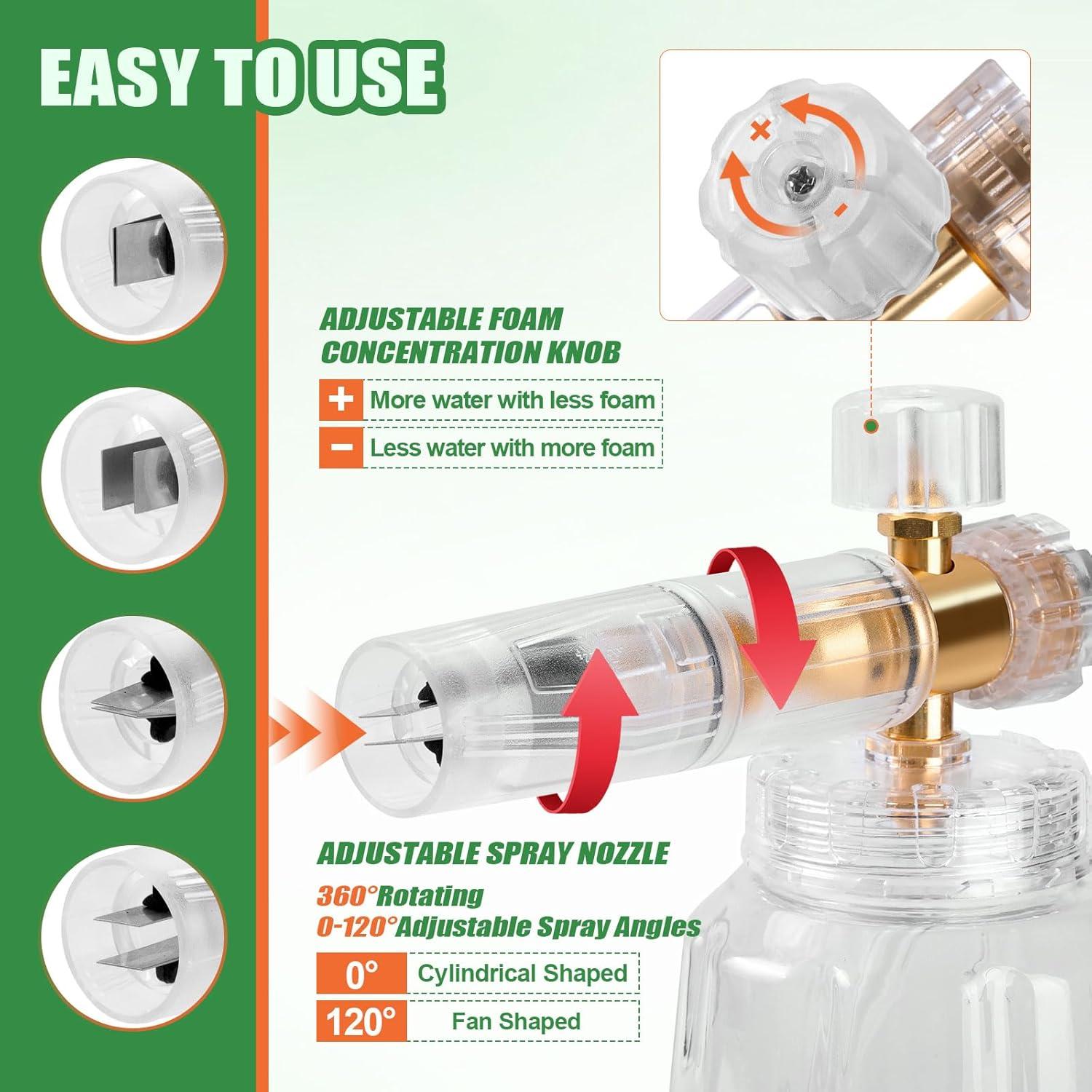 Cañón de Espuma JERUIFOX para Lavadora a Presión 1000ml