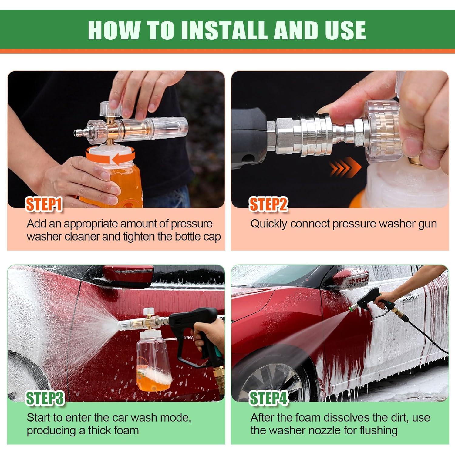 Cañón de Espuma JERUIFOX para Lavadora a Presión 1000ml