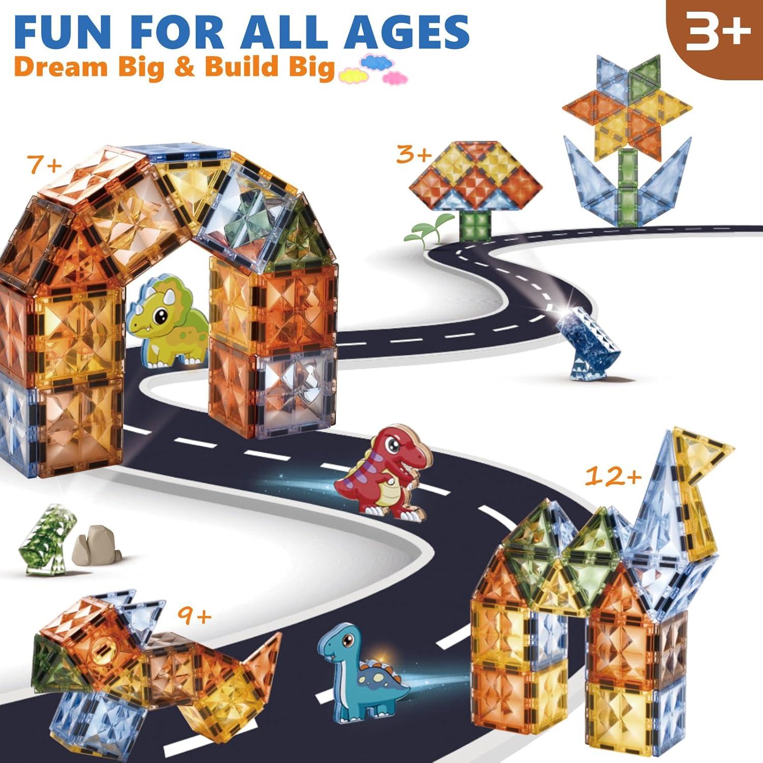 Bloques de Construcción Magnéticos Iluminados BINZKBB 110 Piezas