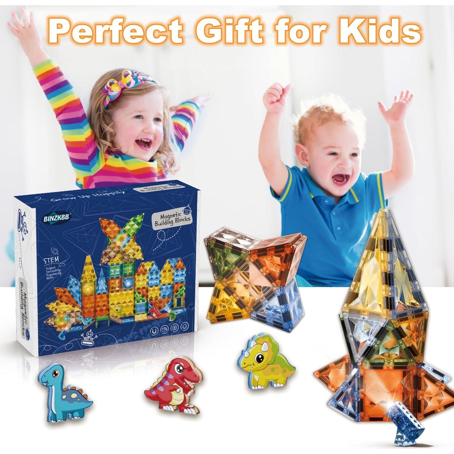Bloques de Construcción Magnéticos Iluminados BINZKBB 110 Piezas