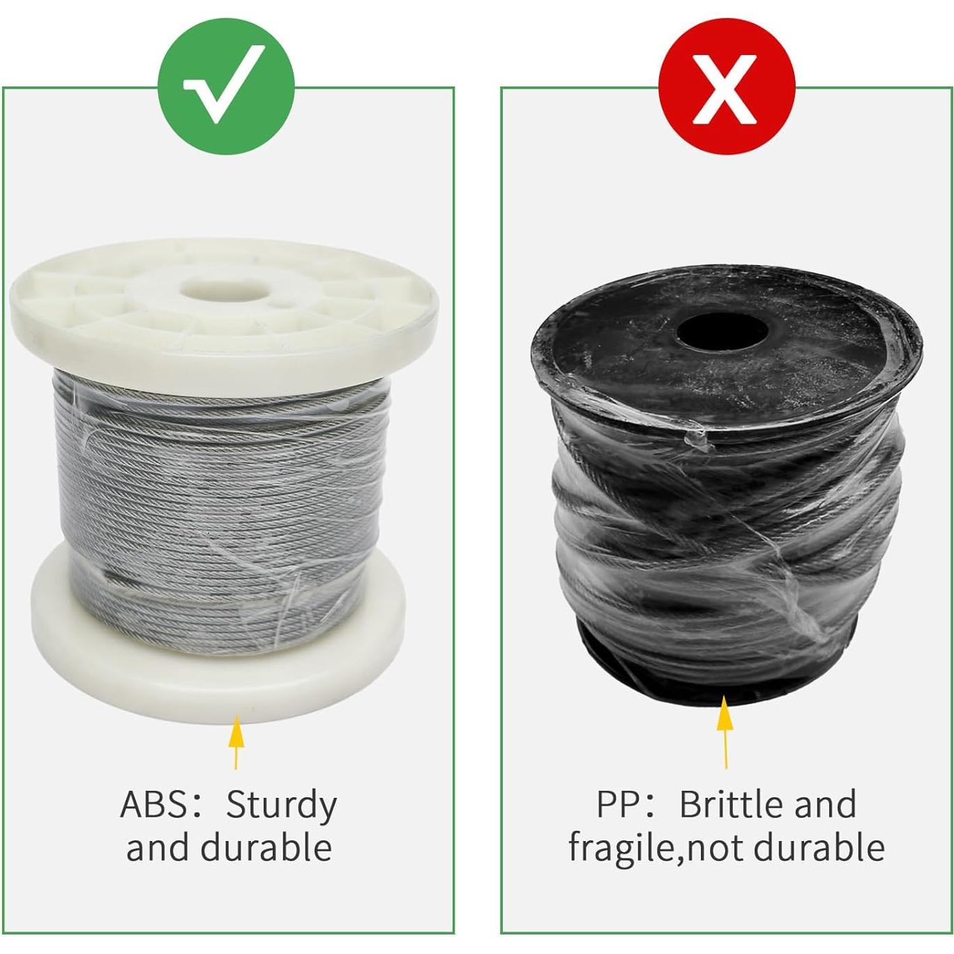 Kit de Cuerda de Alambre 1/8" Unicaravan 30.48m Acero Inoxidable