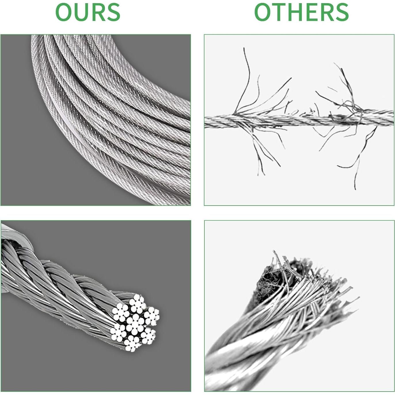 Kit de Cuerda de Alambre 1/8" Unicaravan 30.48m Acero Inoxidable