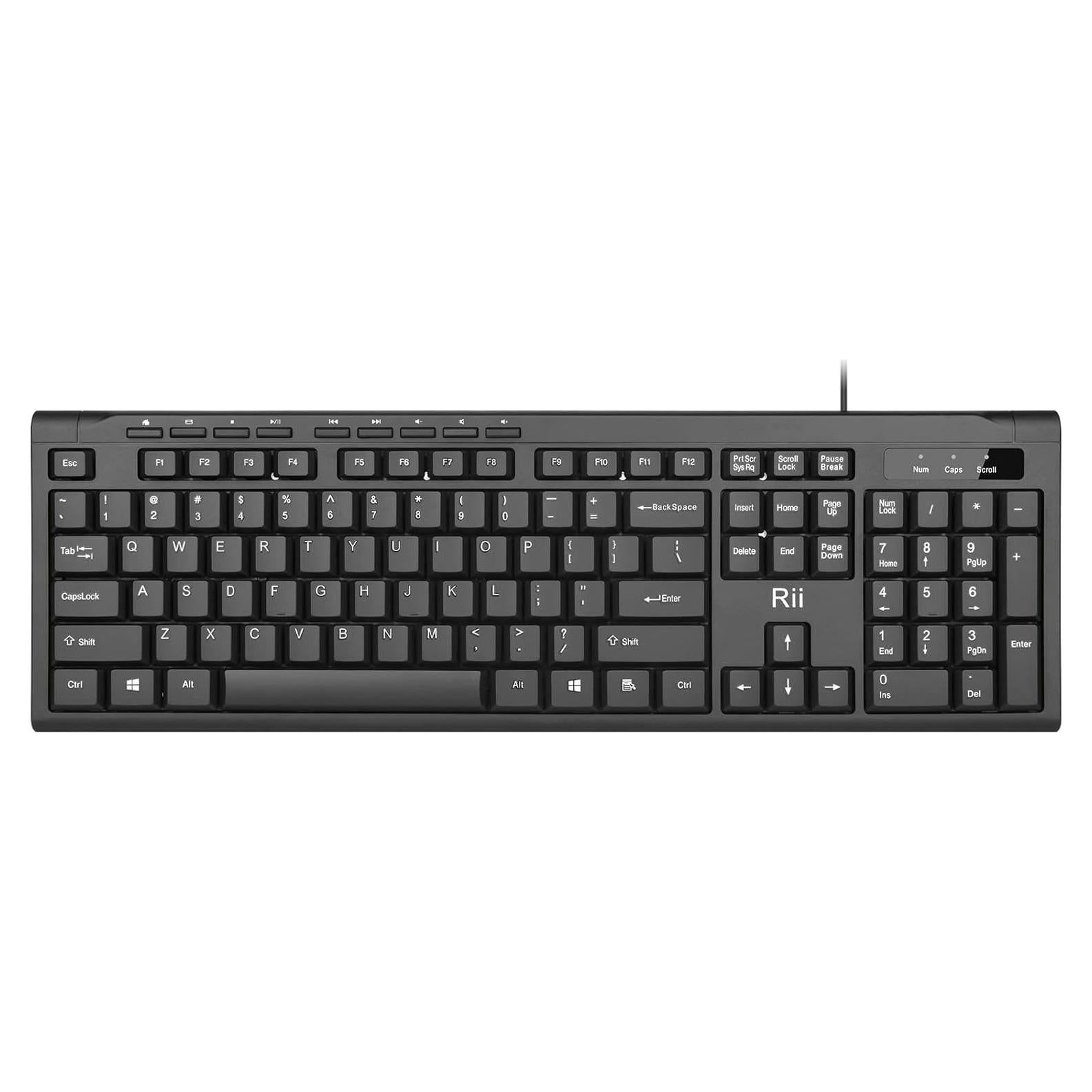 Teclado Rii RK907 USB Compacto para Mac y PC - Negro