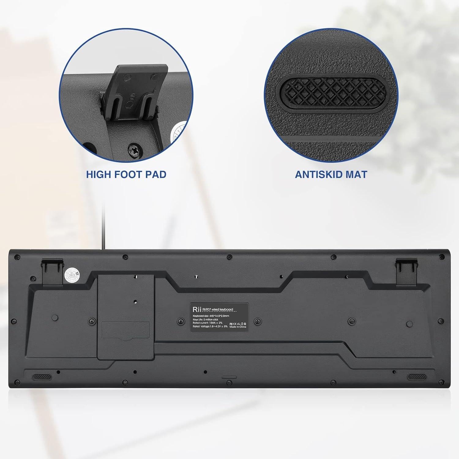 Teclado Rii RK907 USB Compacto para Mac y PC - Negro